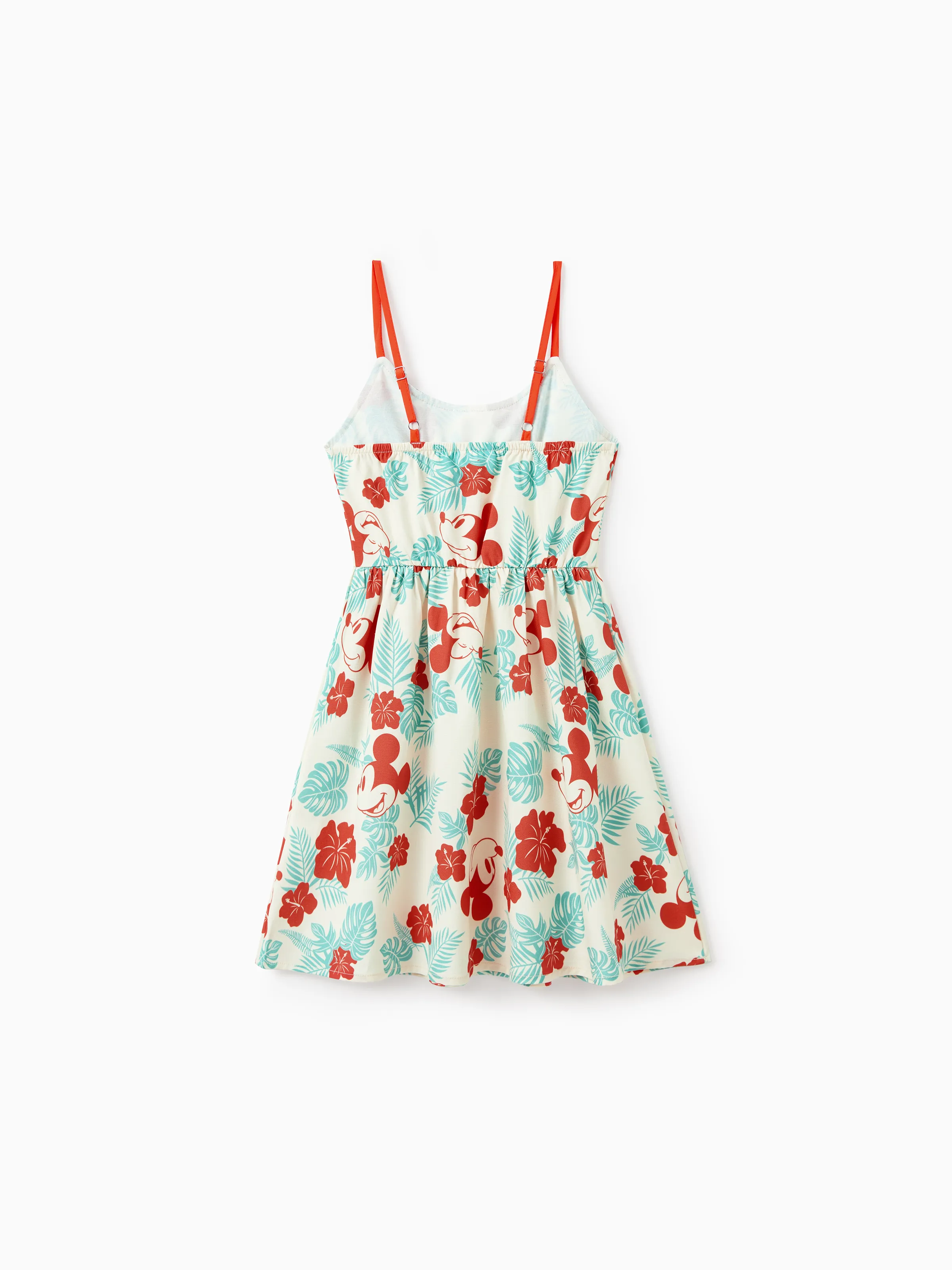 Disney Mickey and Friends Family Matching Naia™ Floral Allover Print Shirt/Sleeveless Hollow-out Dress/Romper Multi-color - Image 8