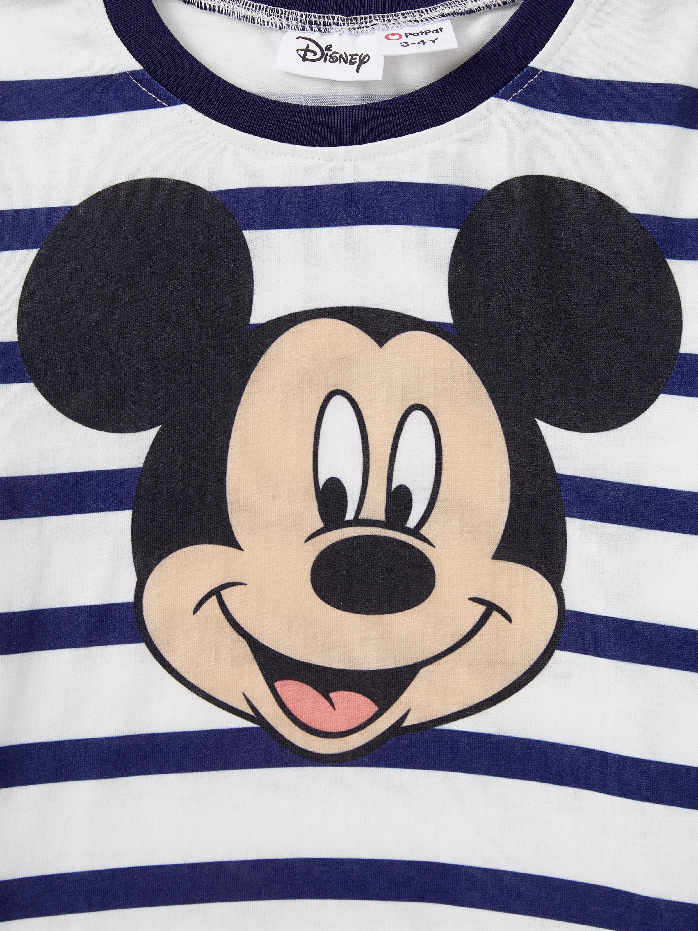 Disney Mickey and Friends Family Matching Stripe & Character Print Short-sleeve Naia™ Dresses and T-shirts Sets COLOREDSTRIPES - Image 13