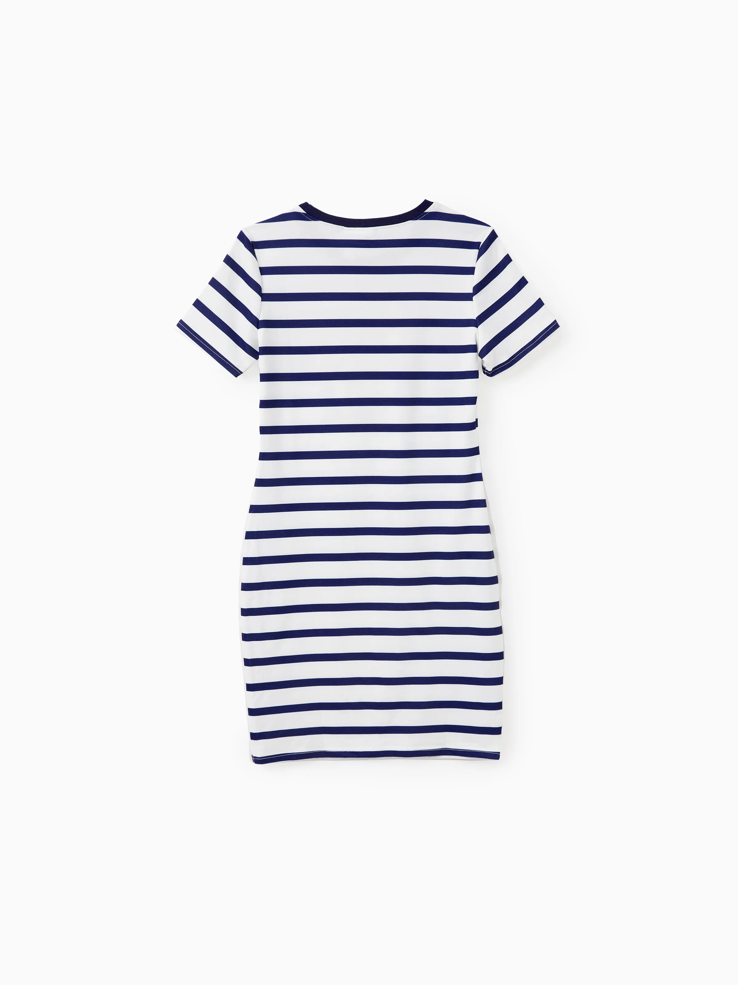 Disney Mickey and Friends Family Matching Stripe & Character Print Short-sleeve Naia™ Dresses and T-shirts Sets COLOREDSTRIPES - Image 3