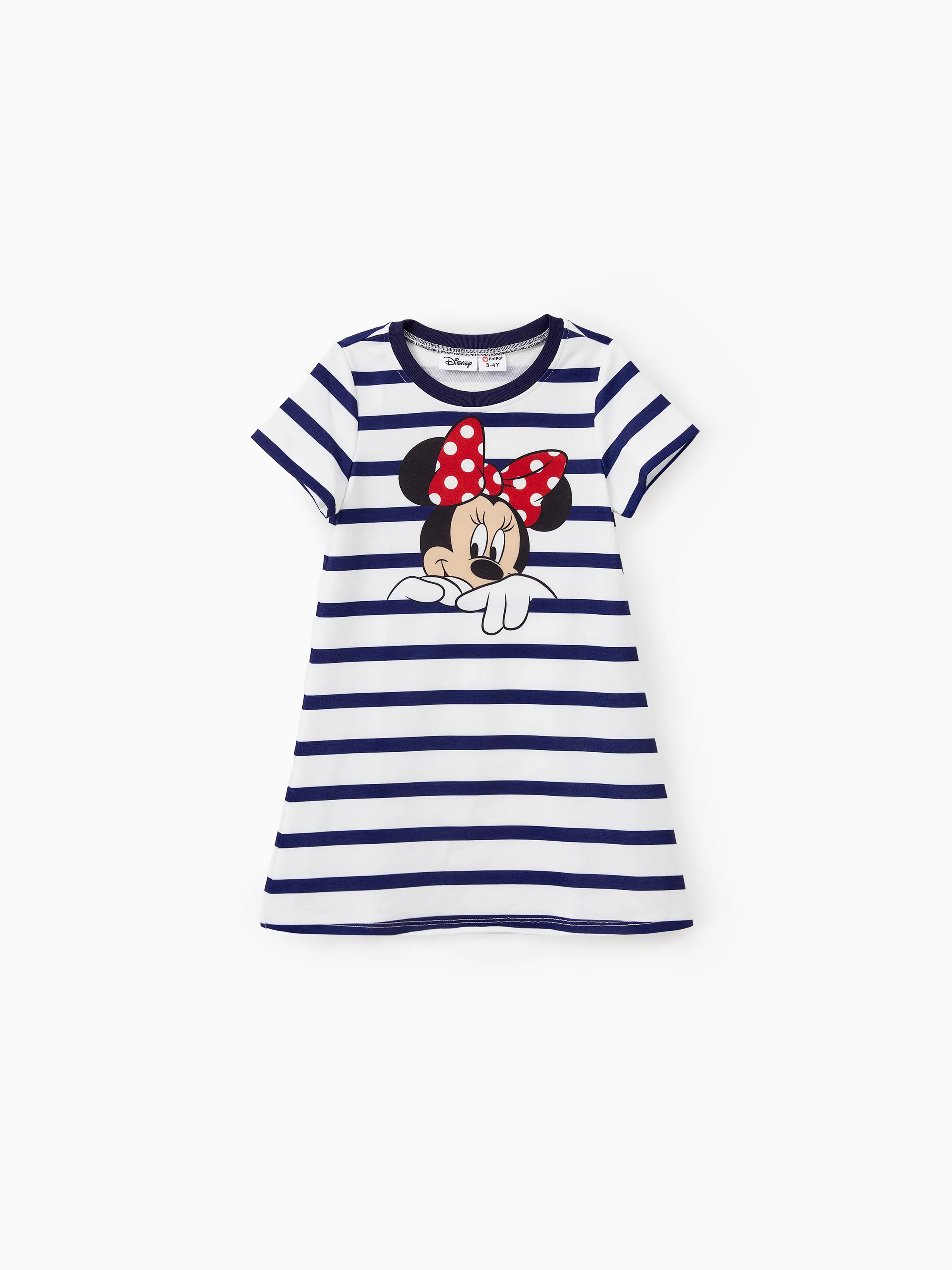 Disney Mickey and Friends Family Matching Stripe & Character Print Short-sleeve Naia™ Dresses and T-shirts Sets COLOREDSTRIPES - Image 7