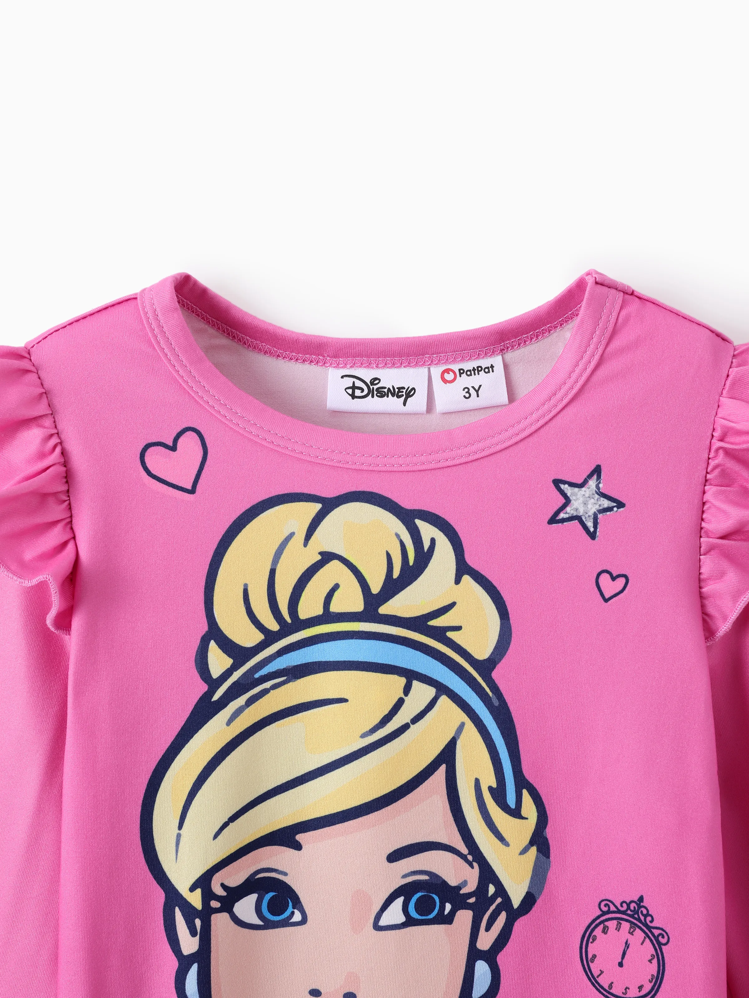 Disney Princess Baby Girl 2pcs Cinderella Print Top and Leggings Set Pink - Image 5