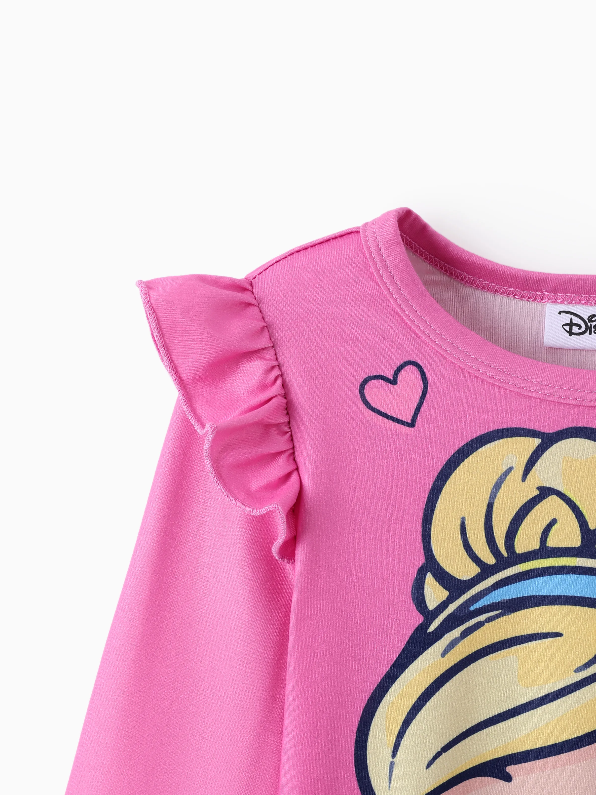 Disney Princess Baby Girl 2pcs Cinderella Print Top and Leggings Set Pink - Image 6