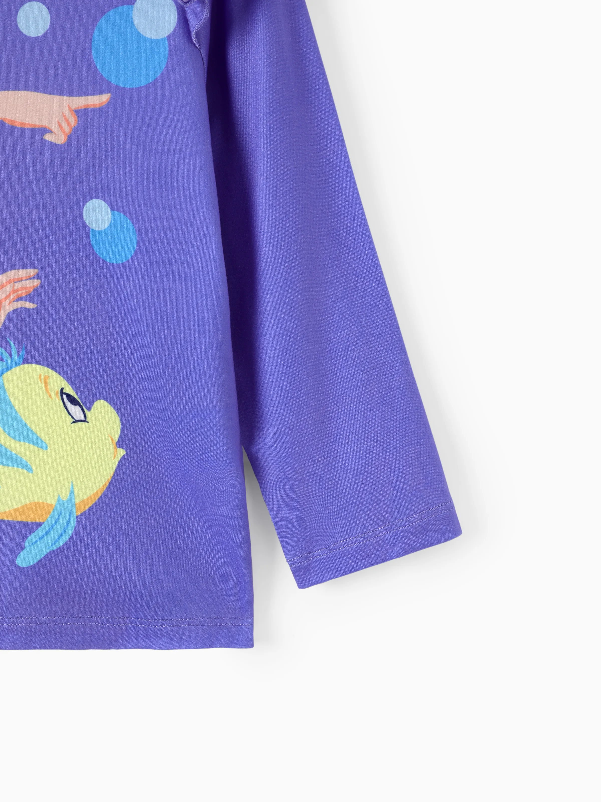 Disney Princess Baby Girl 2pcs Ariel Print Top and Leggings Set Purple - Image 5