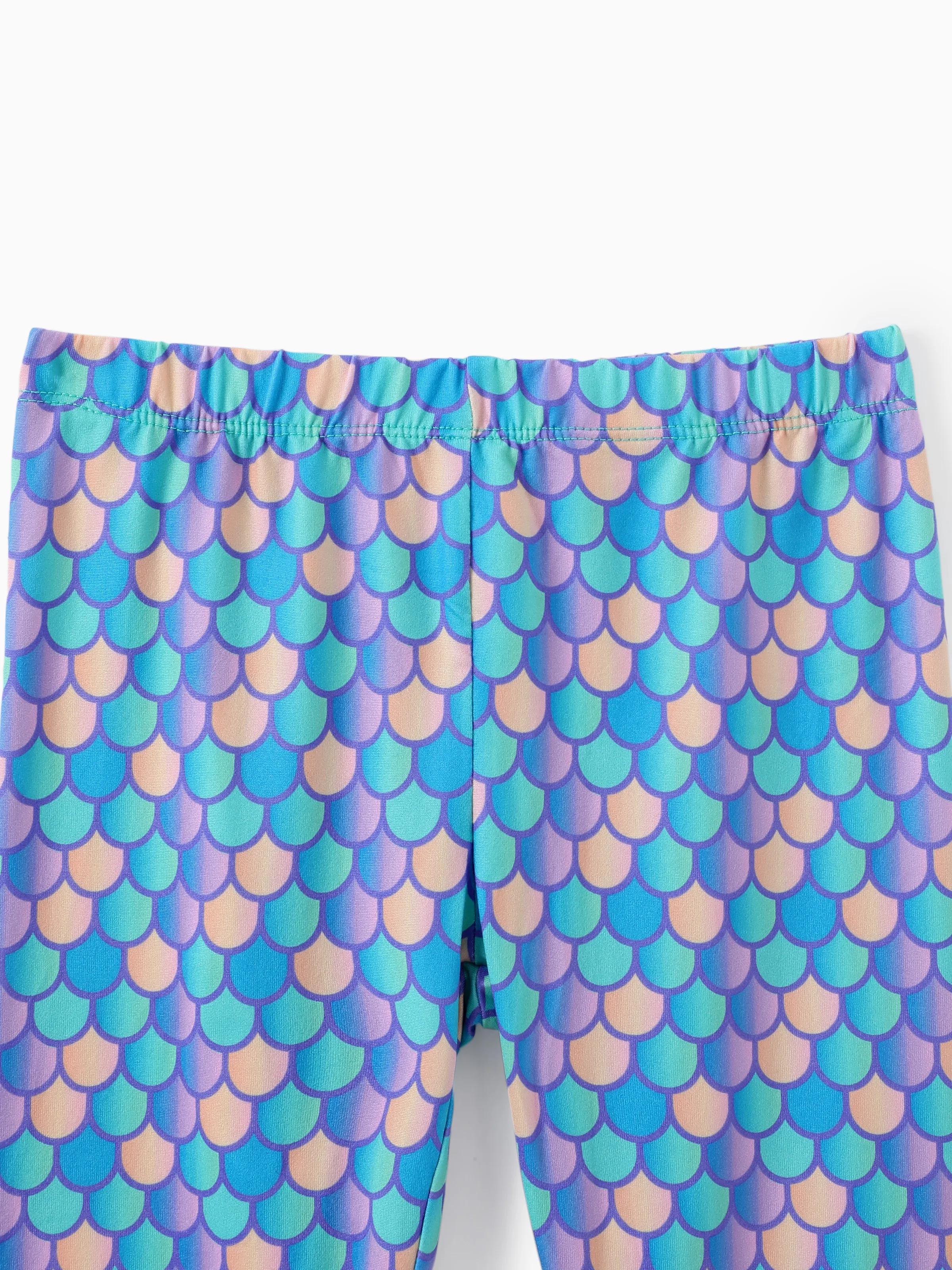 Disney Princess Baby Girl 2pcs Ariel Print Top and Leggings Set Purple - Image 9