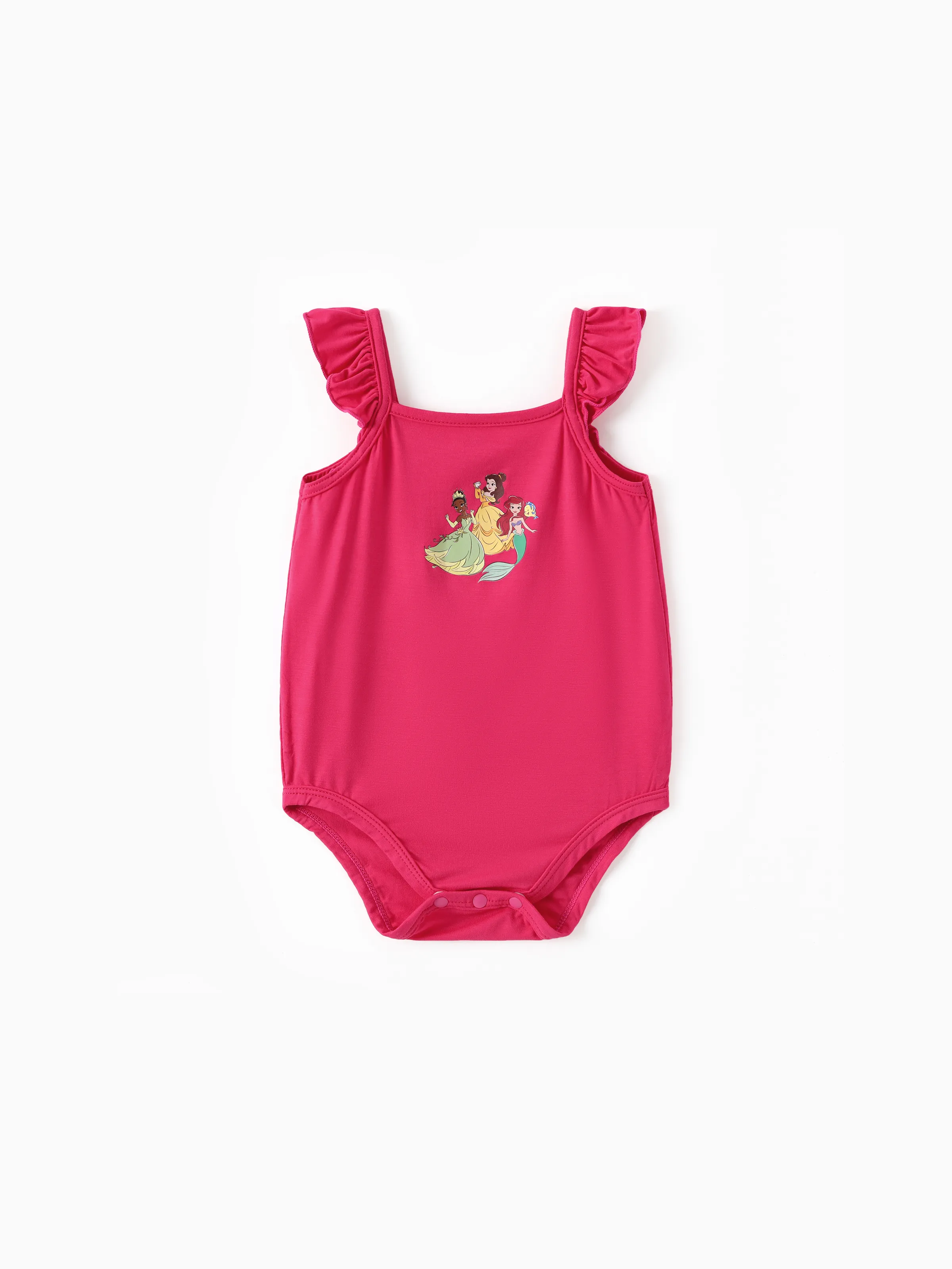 Disney Princess Baby Girl Bamboo 2-Pack Dress and Romper Set Hot Pink - Image 10