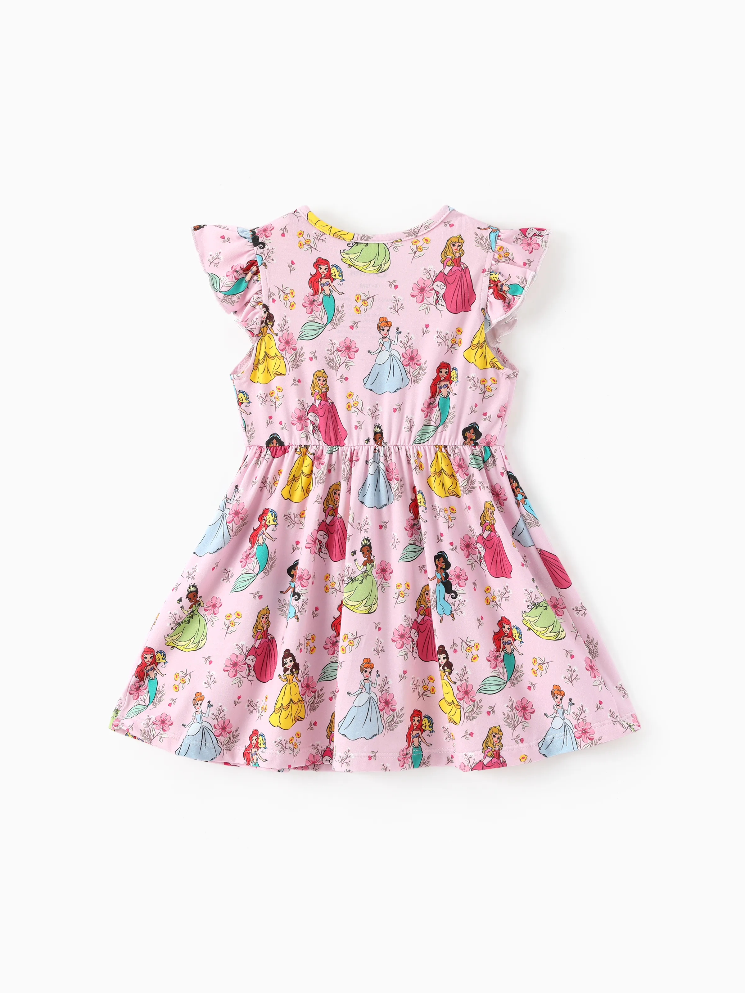 Disney Princess Baby Girl Bamboo 2-Pack Dress and Romper Set Hot Pink - Image 4