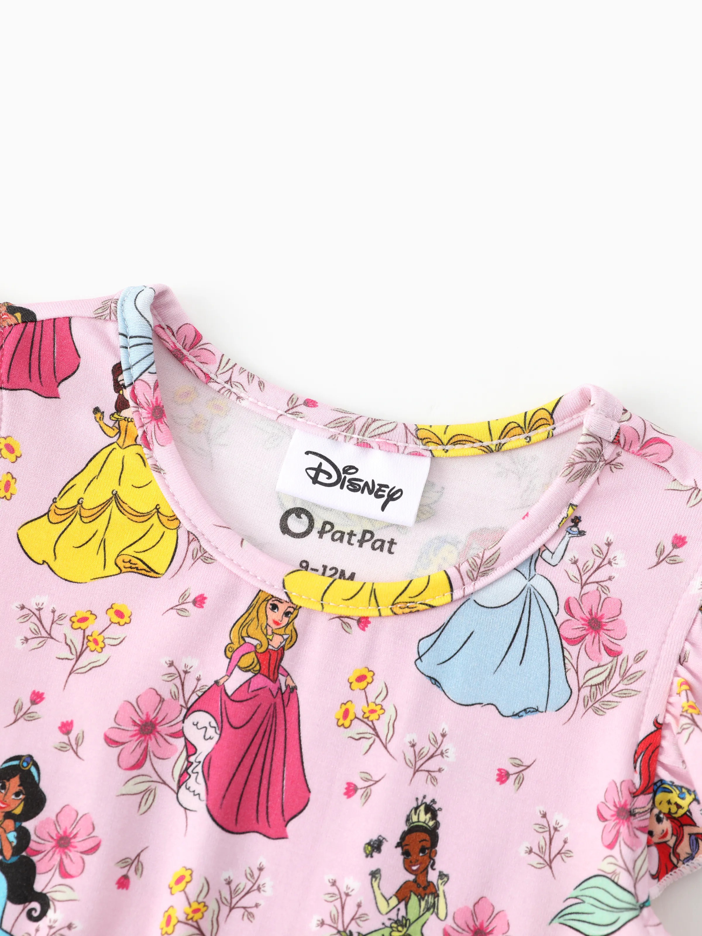 Disney Princess Baby Girl Bamboo 2-Pack Dress and Romper Set Hot Pink - Image 5