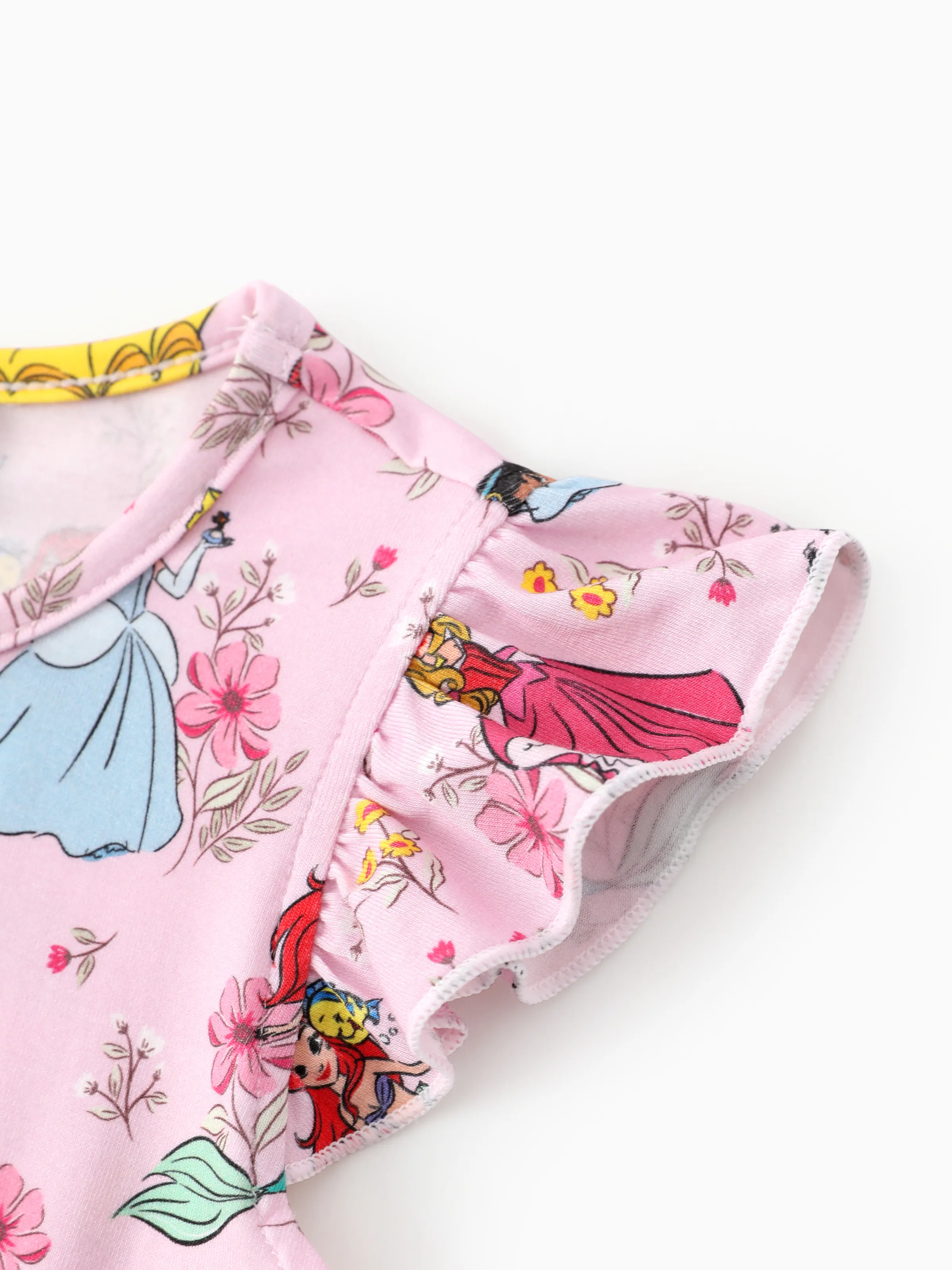 Disney Princess Baby Girl Bamboo 2-Pack Dress and Romper Set Hot Pink - Image 6