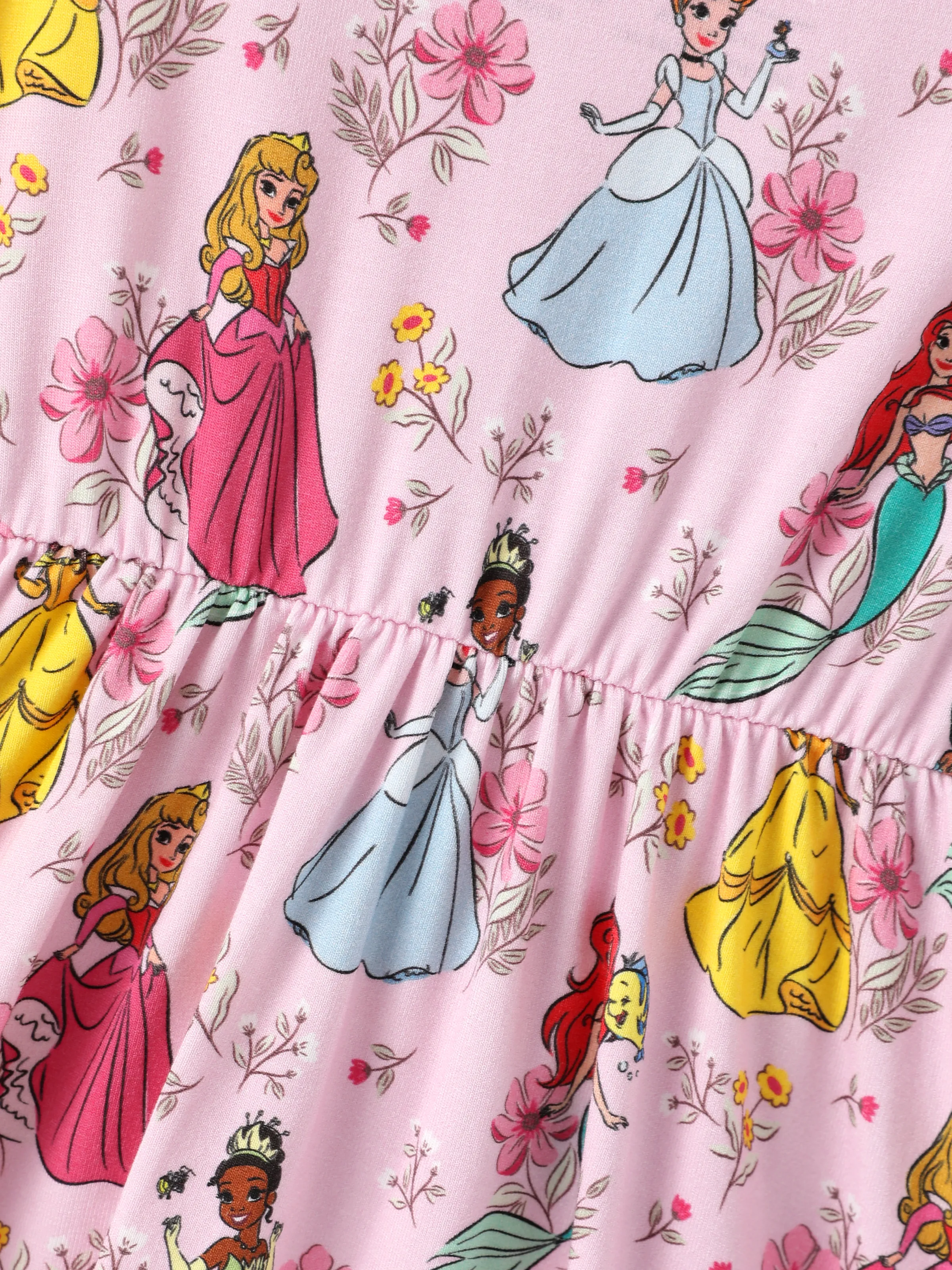 Disney Princess Baby Girl Bamboo 2-Pack Dress and Romper Set Hot Pink - Image 7