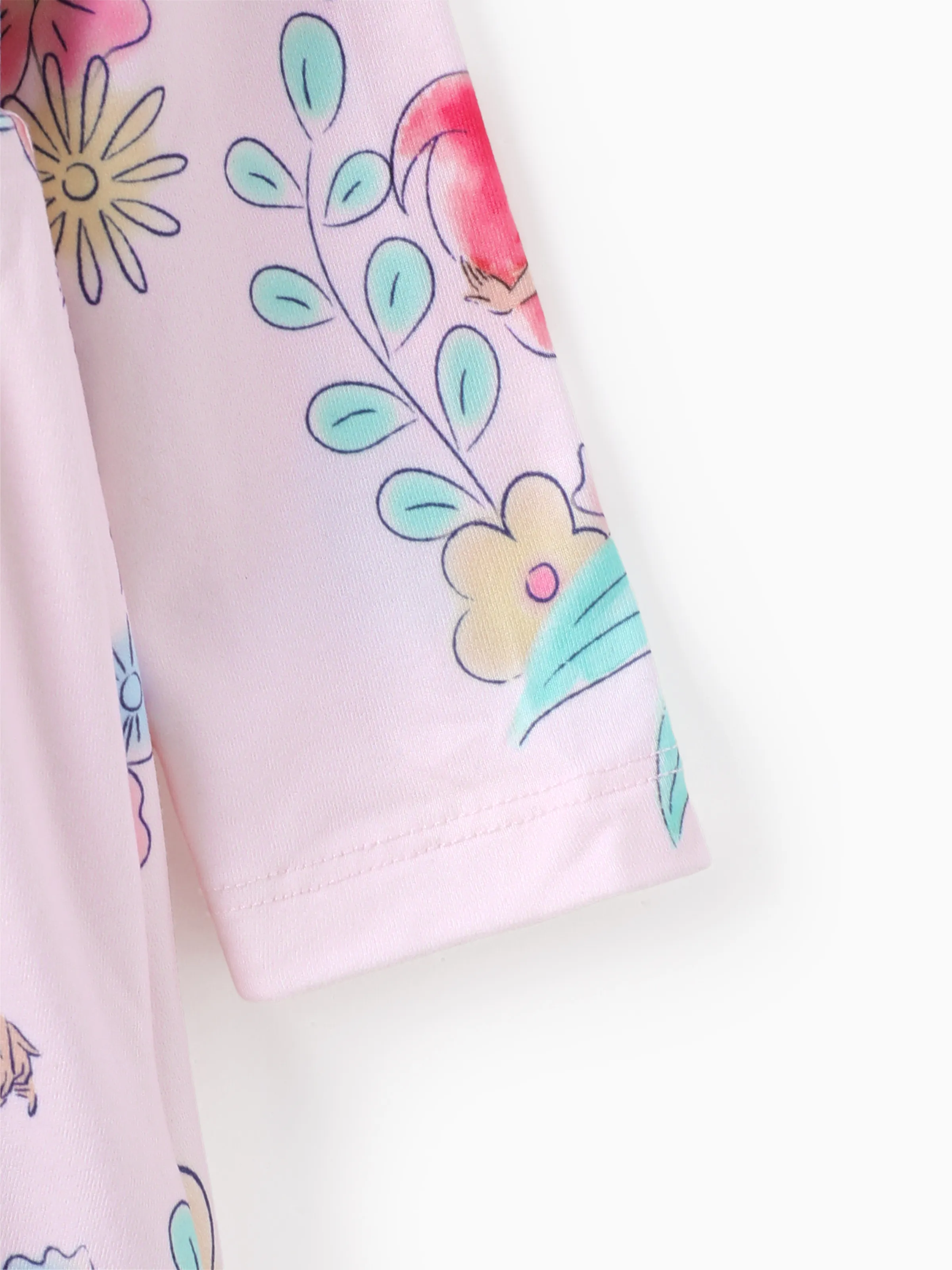 Disney Princess Baby Girl Ariel Print Ruffled Dress Pink - Image 4