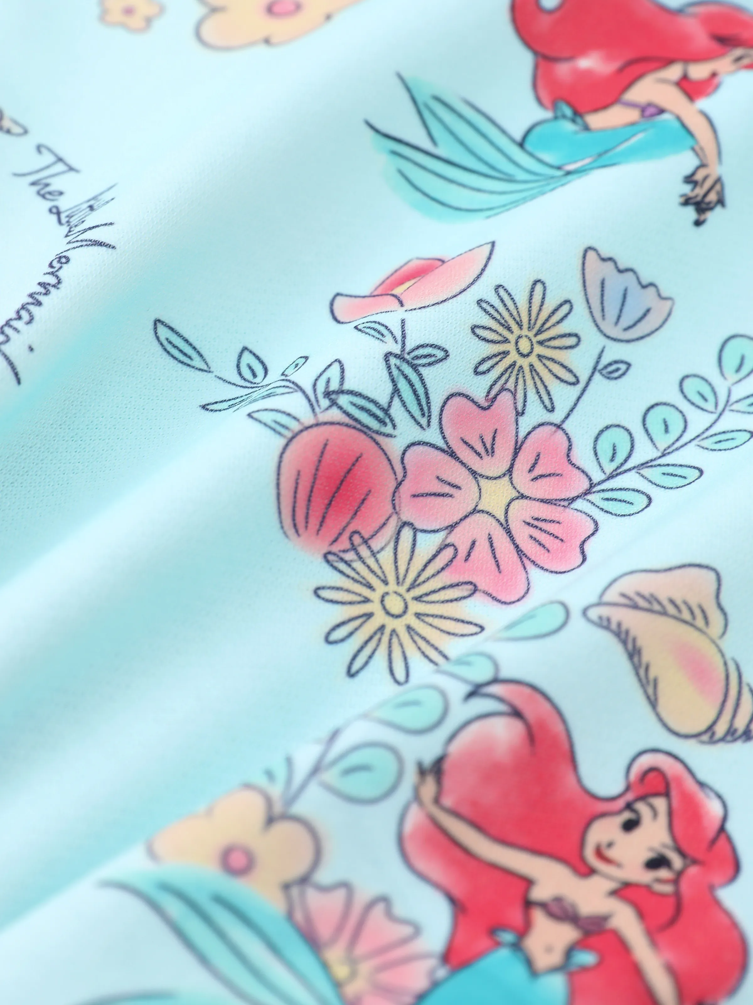 Disney Princess Baby/Toddler Girl Ariel Floral Pattern Ruffled Hooded Jacket 
 Green - Image 6