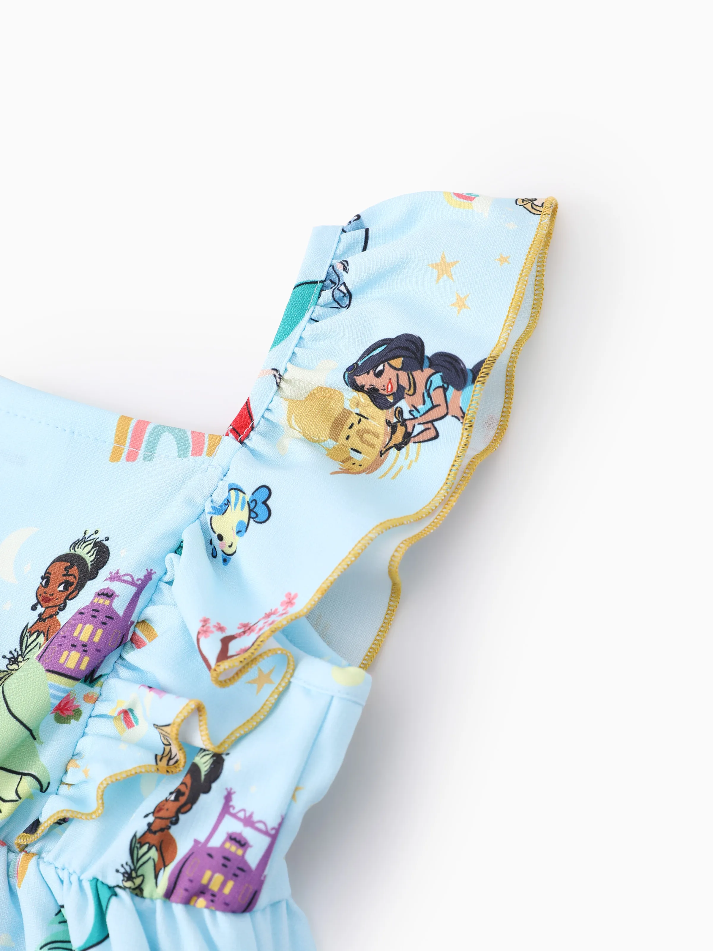 Disney Princess Toddler Girl Ruffled Dress Blue - Image 4