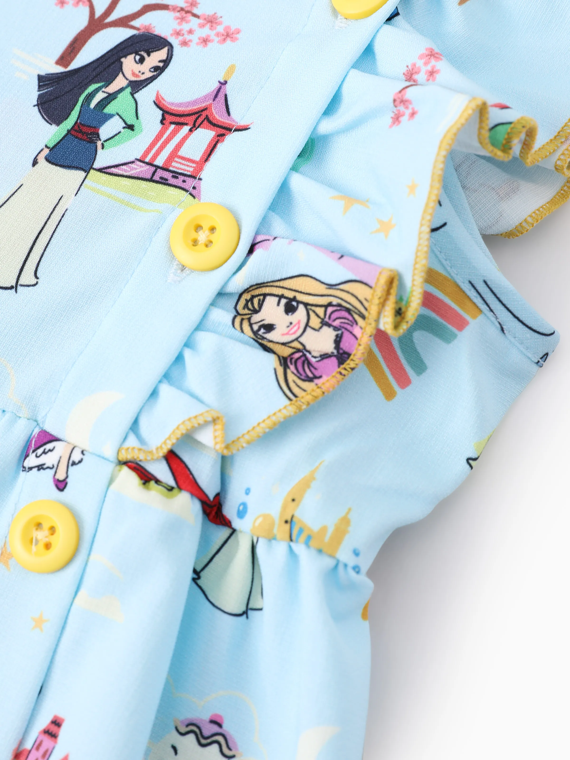 Disney Princess Toddler Girl Ruffled Dress Blue - Image 5