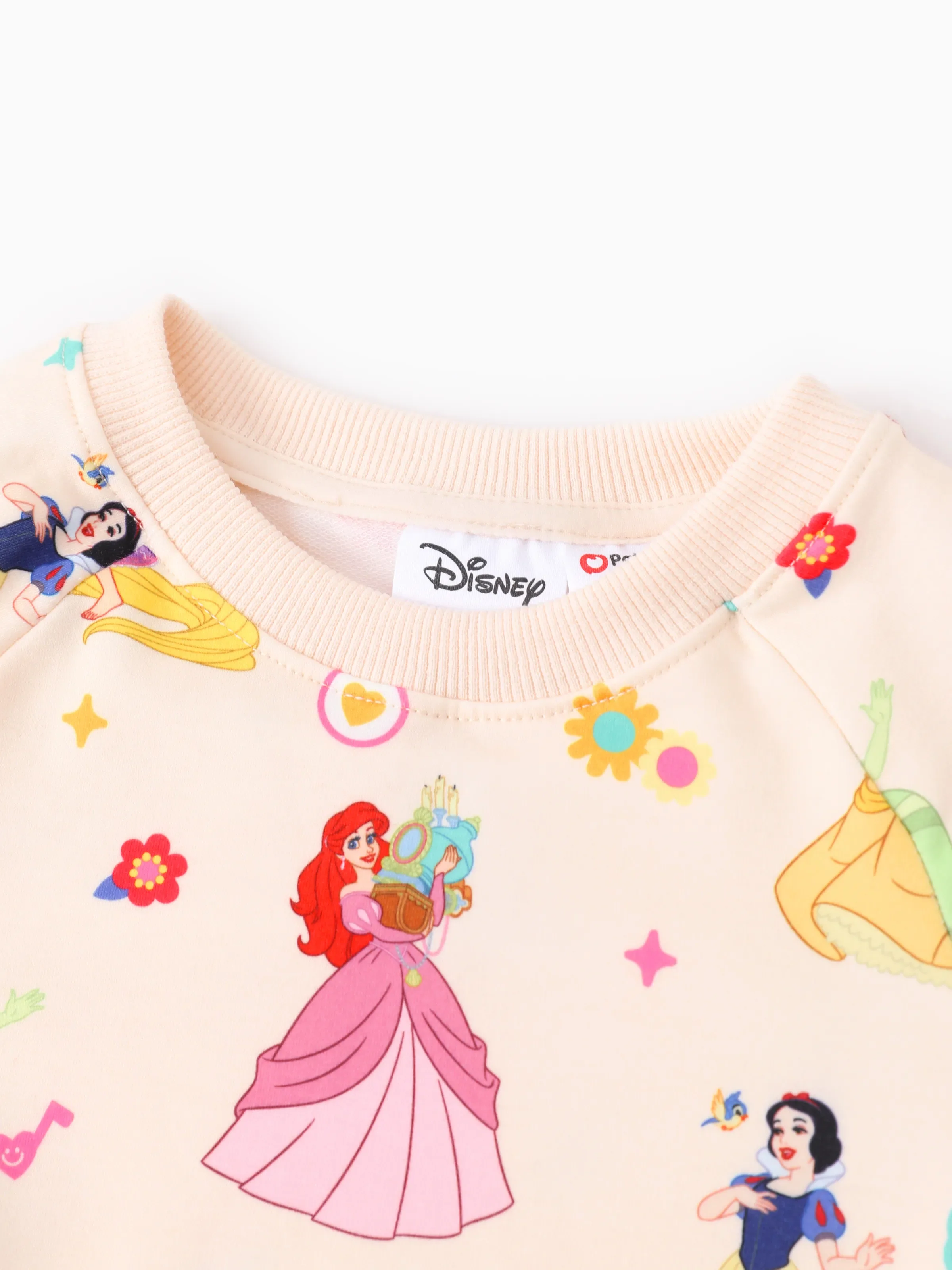 Disney Princess Toddler Girl 2pcs Ruffled Sweatshirt And Pants Set OffWhite - Image 5