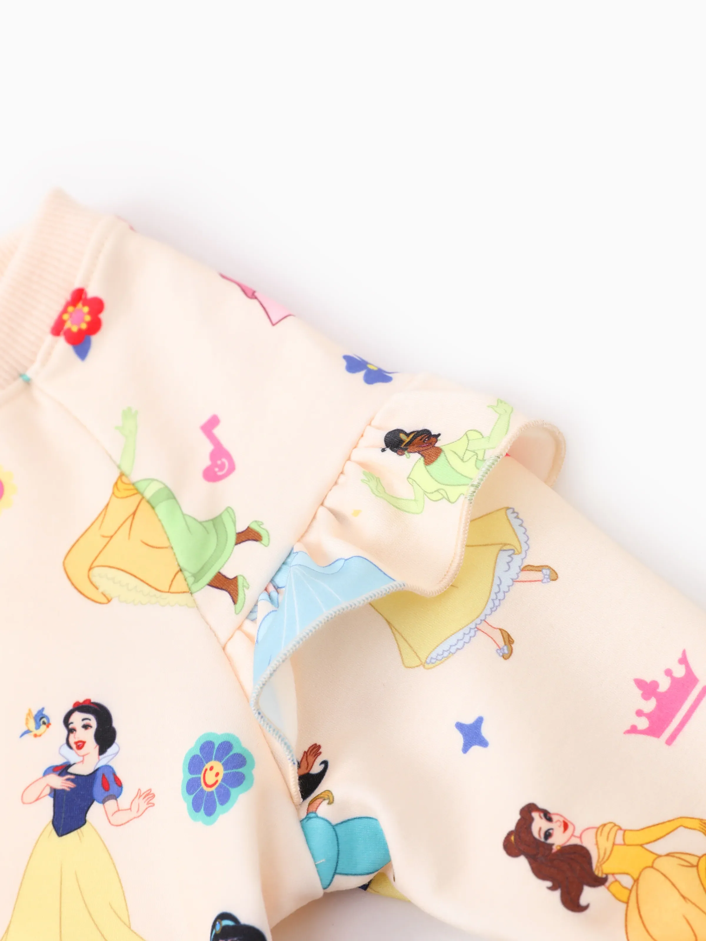 Disney Princess Toddler Girl 2pcs Ruffled Sweatshirt And Pants Set OffWhite - Image 6