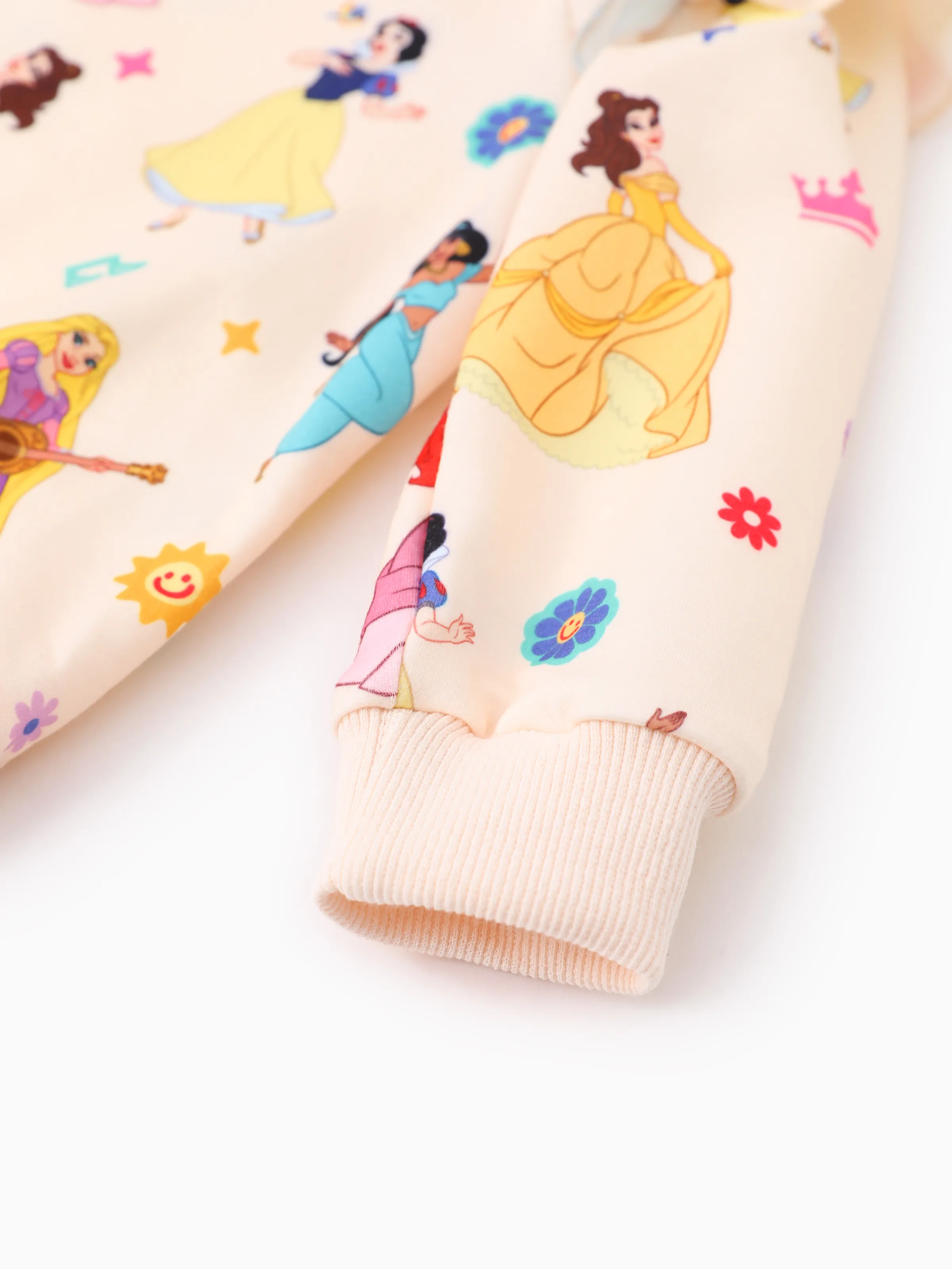 Disney Princess Toddler Girl 2pcs Ruffled Sweatshirt And Pants Set OffWhite - Image 7