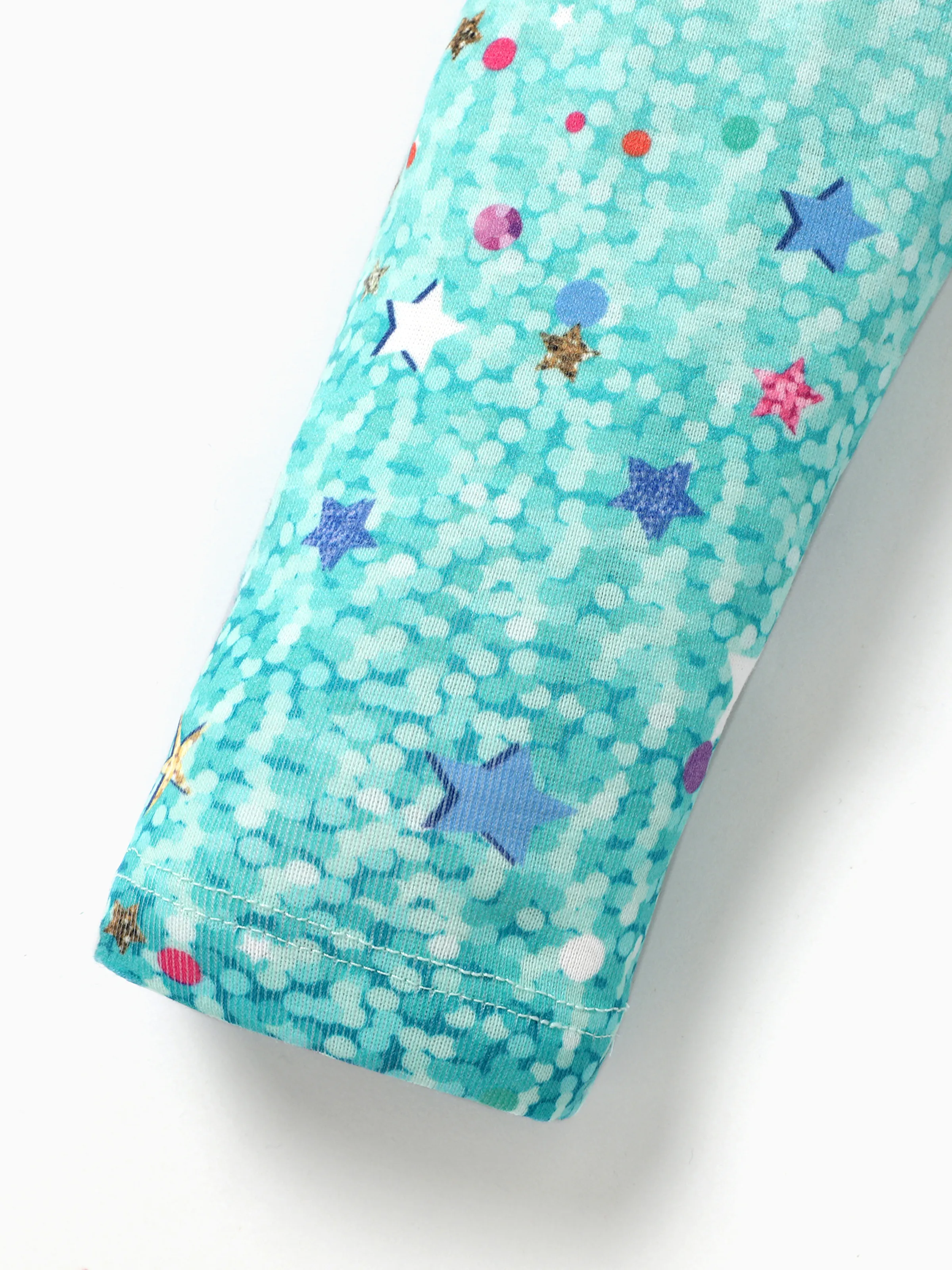 Disney Princess Toddler Girl 2pcs Ariel Ruffled Long-sleeve Top and Sequins Pants Set BlueGreen - Image 4