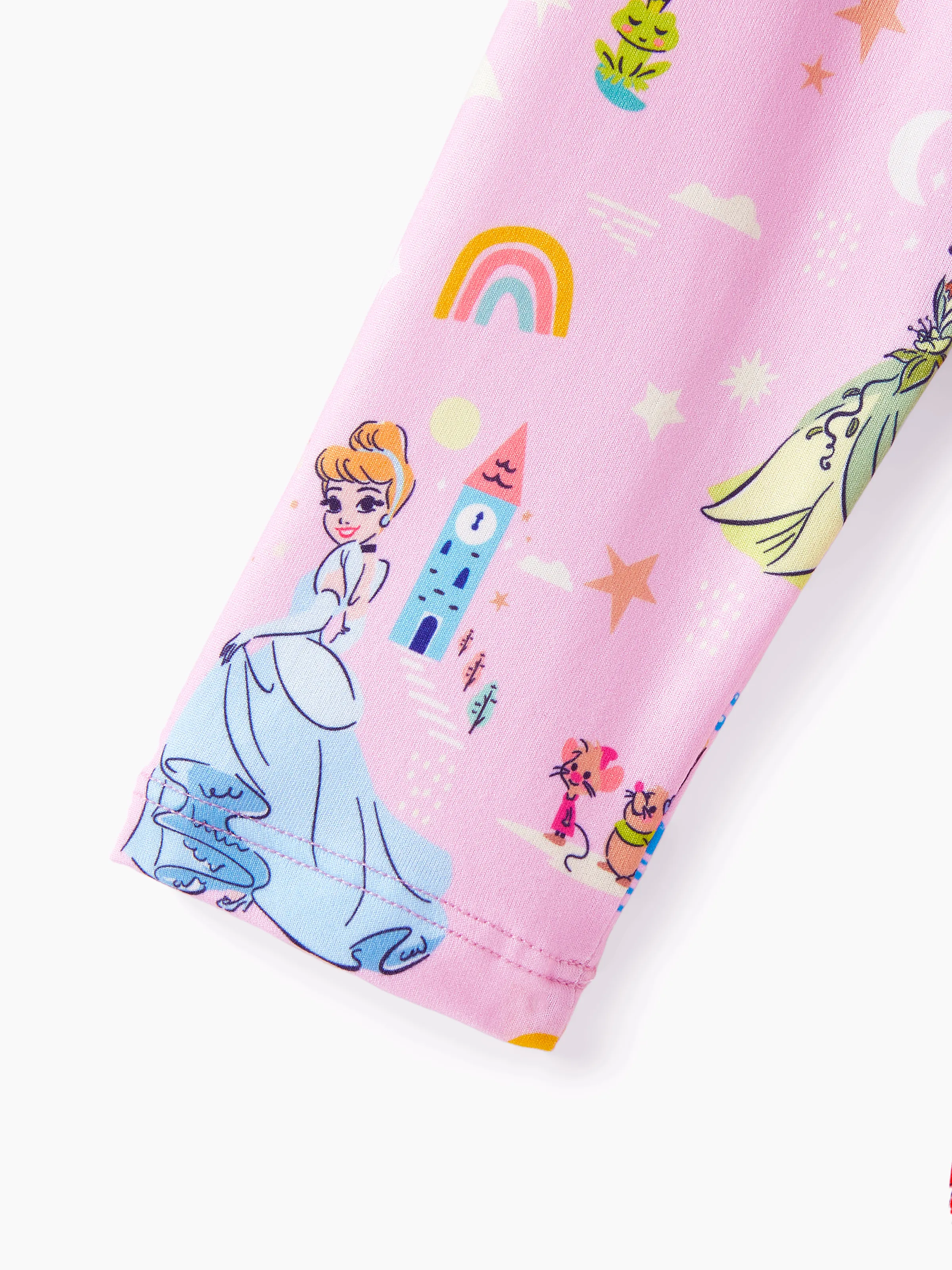 Disney Princess Toddler Girl Character Print Long-sleeve Dress Pink - Image 4