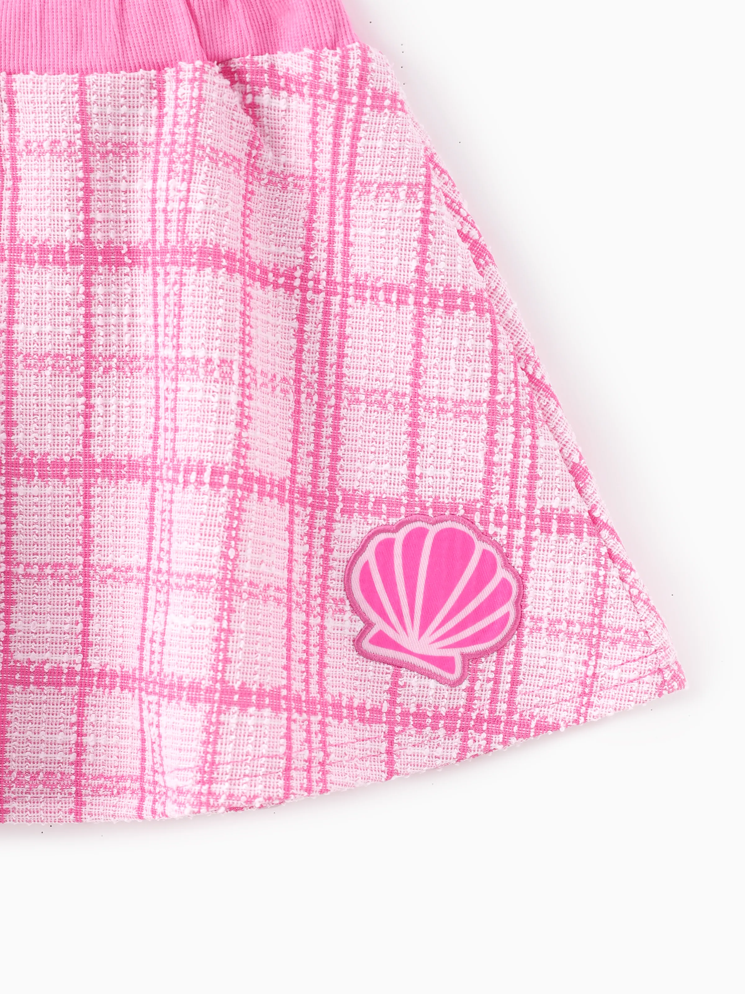 Disney Princess Toddler Girls Ariel 2pcs Preppy Plaid Tweed Cardigan with Skirt Set Pink - Image 10