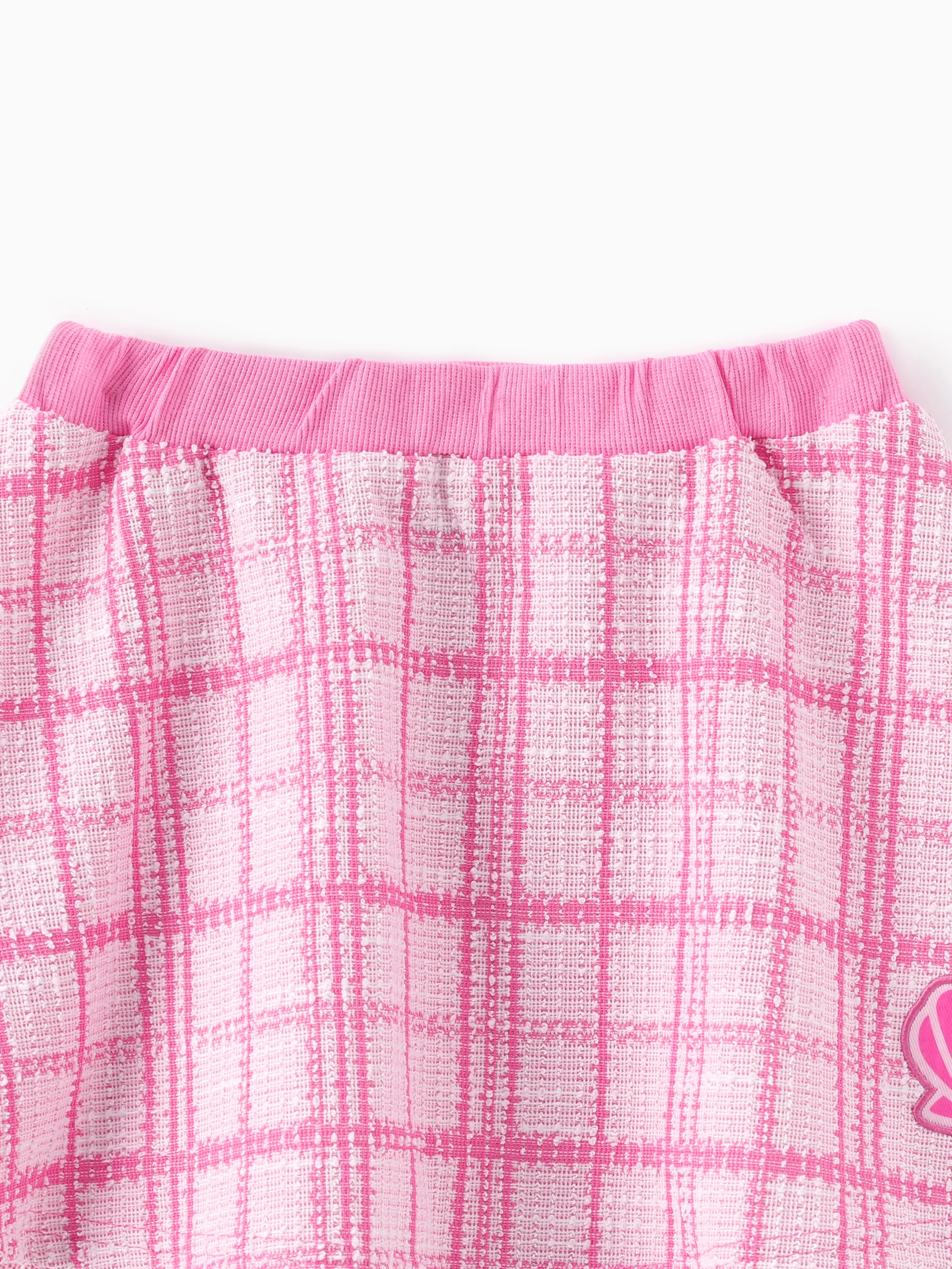 Disney Princess Toddler Girls Ariel 2pcs Preppy Plaid Tweed Cardigan with Skirt Set Pink - Image 9