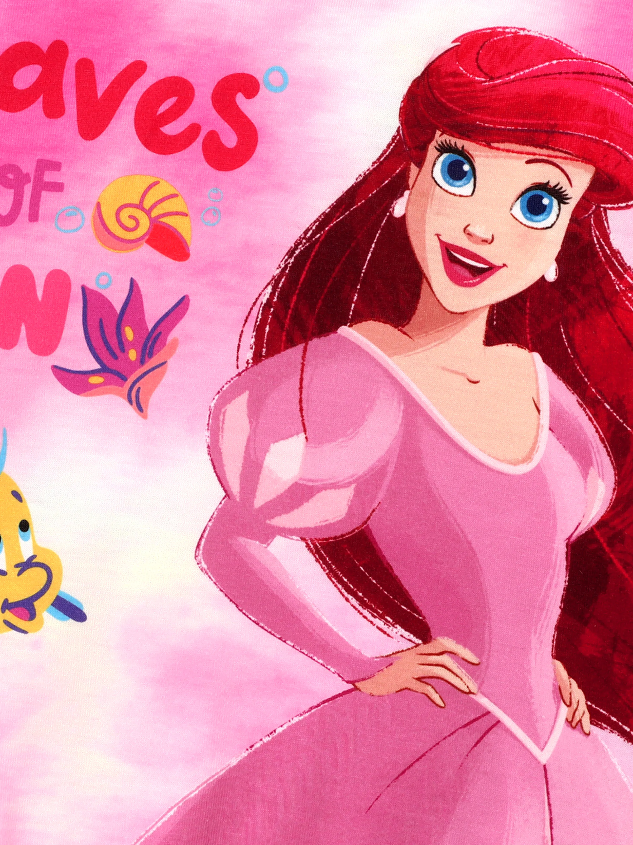 Disney Princess Toddler/Kid Girl 2pcs Ariel Print Long-sleeve Top and Pants Set Pink - Image 3