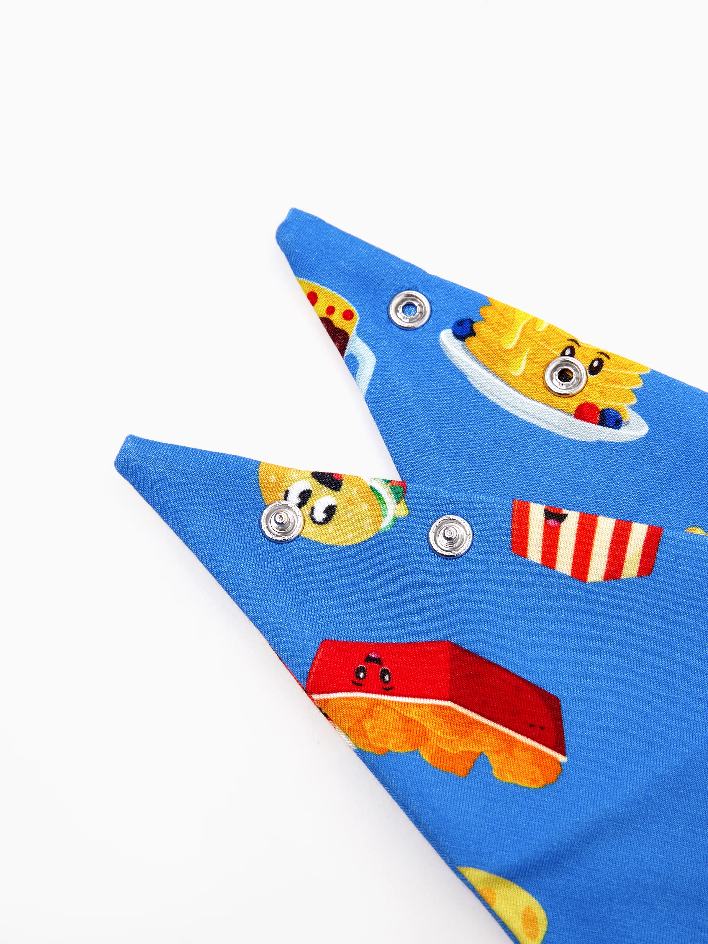 Family Matching Bamboo Pajamas Buttery Soft Bamboo PJs for Men Women Kids Toddler, Cute Burger & Fries Print Short Sleeve Sleepwear (Snug-Fitting for Children) Royal Blue - Image 24