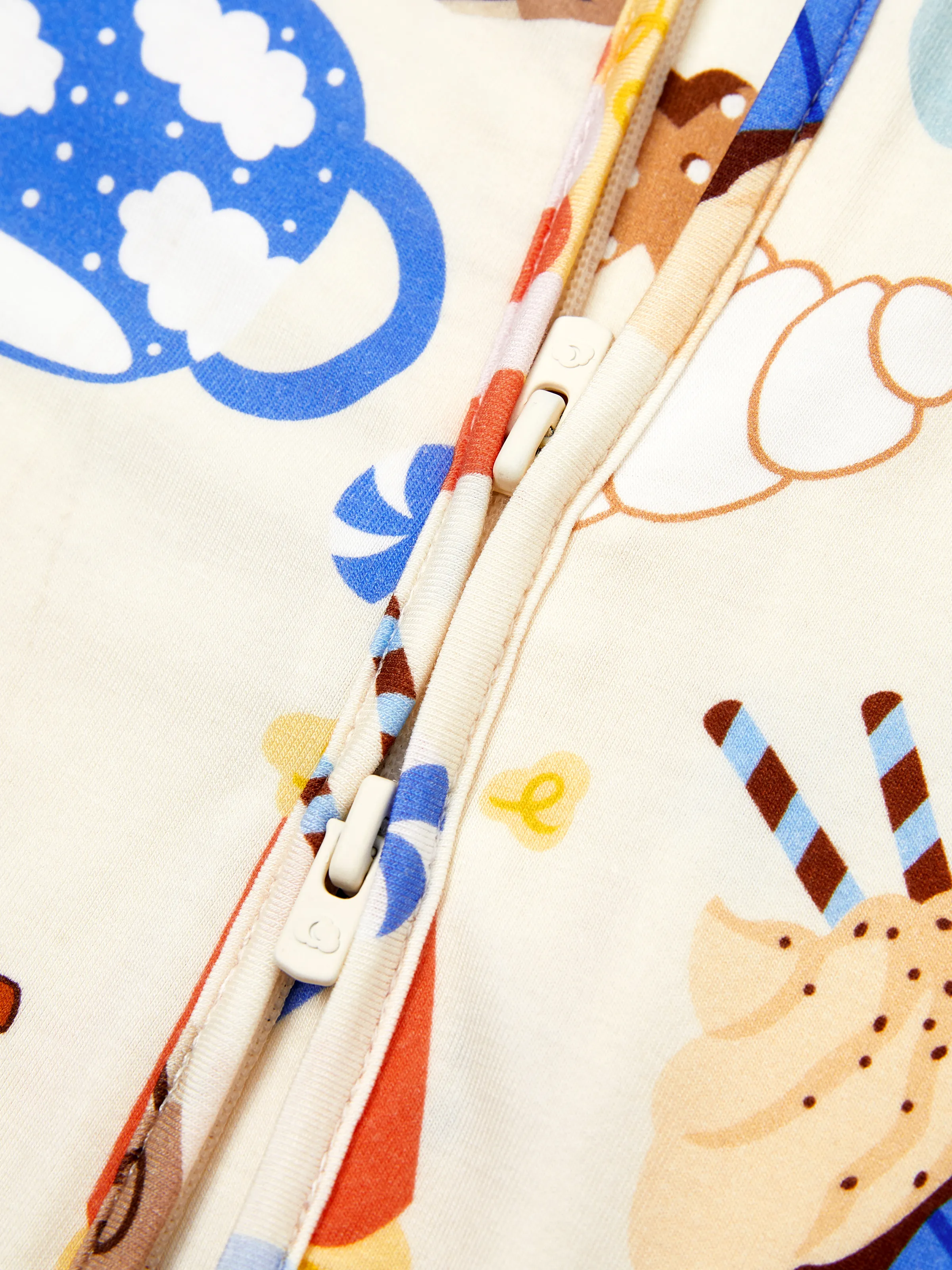 Family Matching Bamboo Pajamas Buttery Soft Bamboo Viscose PJs for Men Women Kids Toddler Baby, Cozy Dessert Print Short-sleeve Sleepwear Blue - Image 15