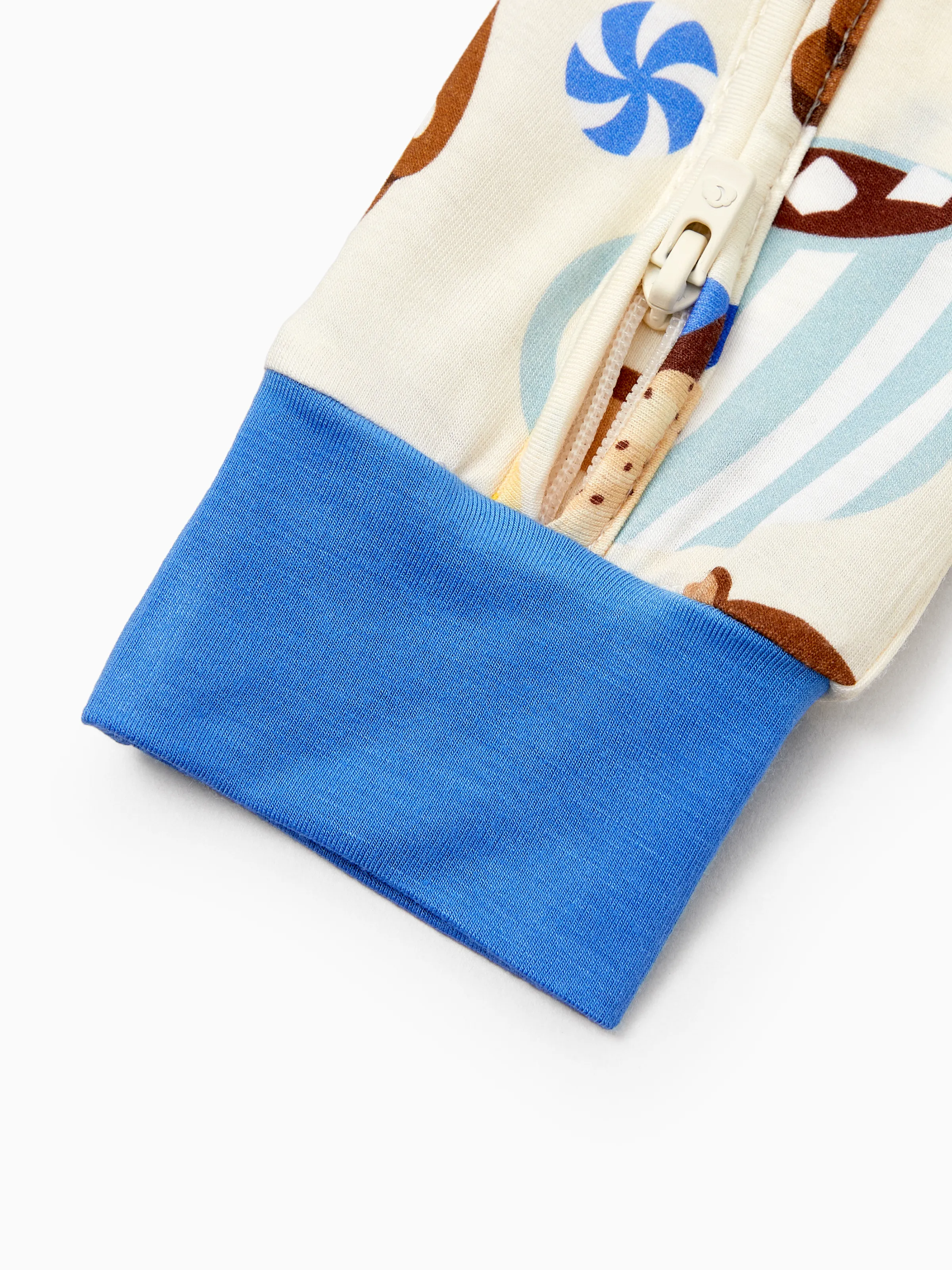 Family Matching Bamboo Pajamas Buttery Soft Bamboo Viscose PJs for Men Women Kids Toddler Baby, Cozy Dessert Print Short-sleeve Sleepwear Blue - Image 16