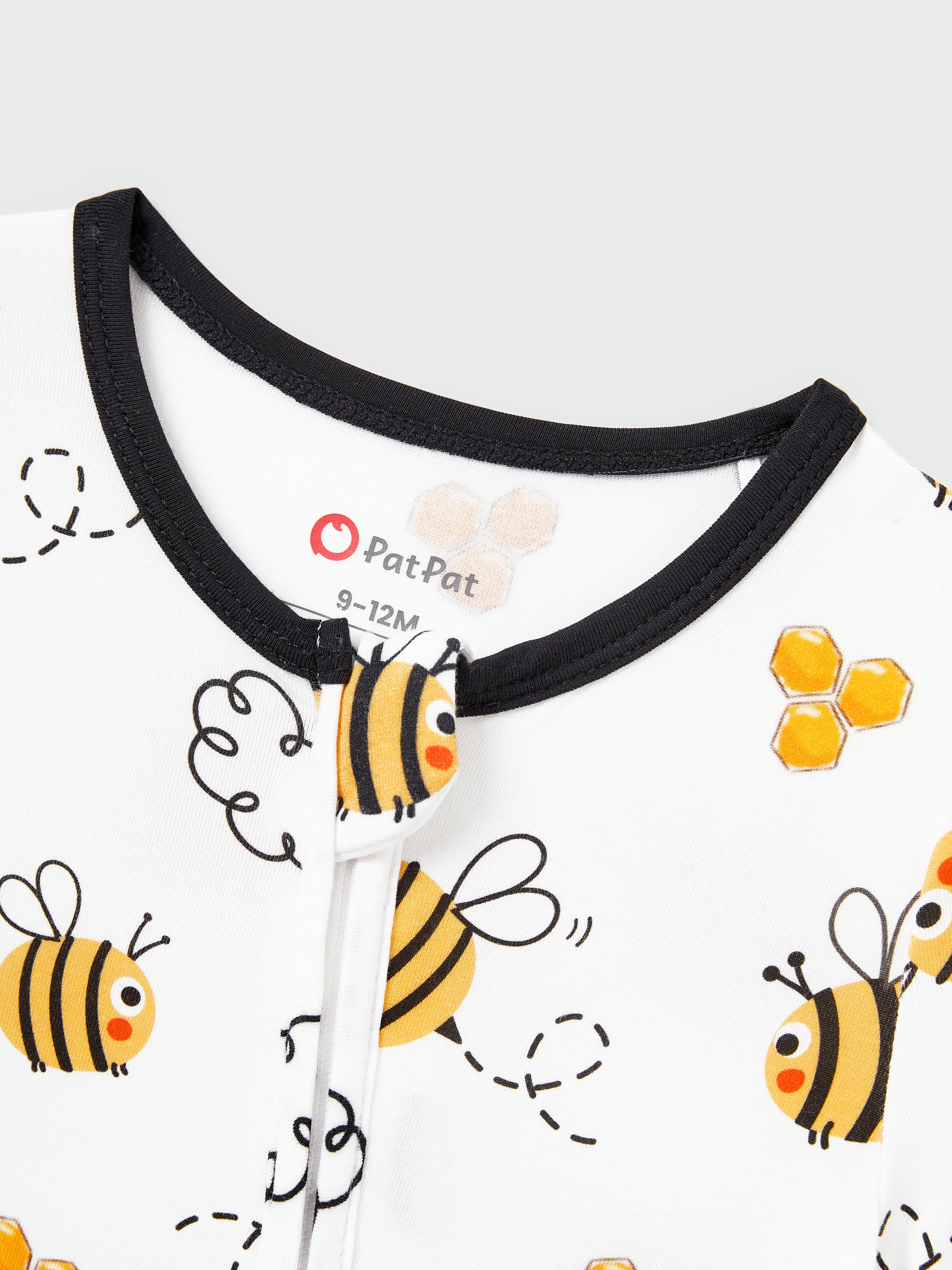 Family Matching Bamboo Pajamas Soft Bamboo Viscose PJs for Men Women Kids Toddler, Cute Bee Print Sleepwear with Short Sleeve Top and Long Pants White - Image 14