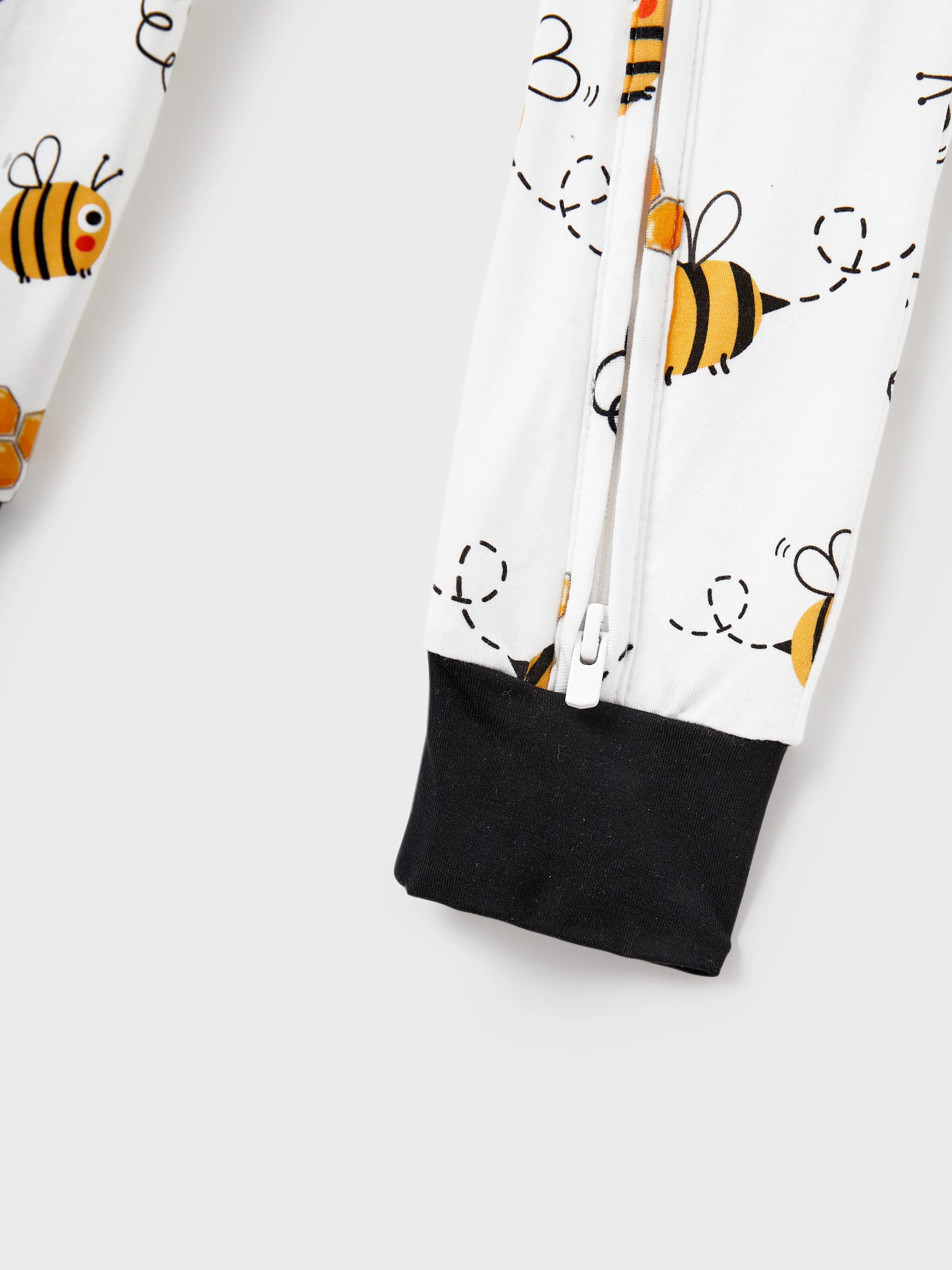 Family Matching Bamboo Pajamas Soft Bamboo Viscose PJs for Men Women Kids Toddler, Cute Bee Print Sleepwear with Short Sleeve Top and Long Pants White - Image 16