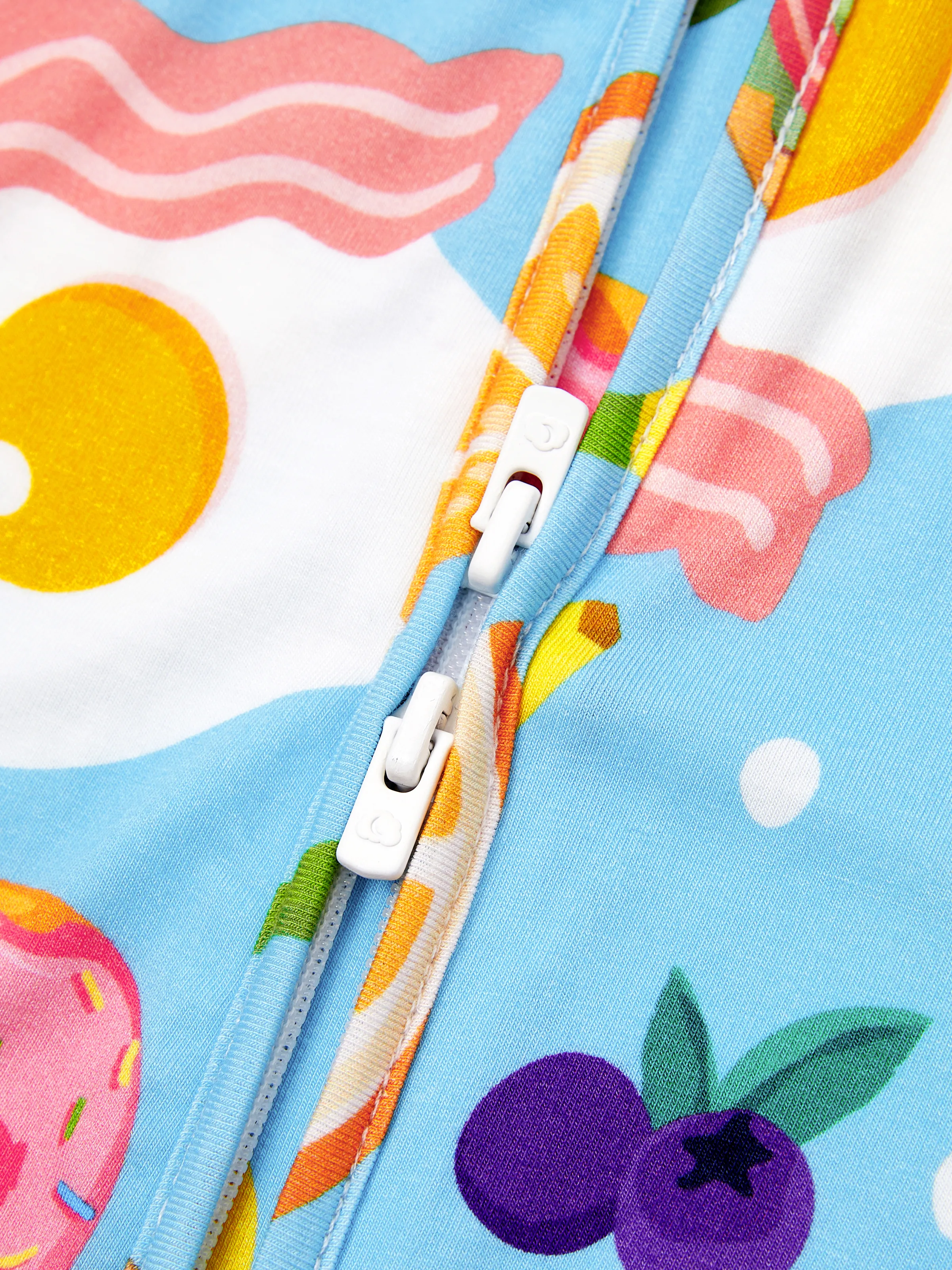 Family Matching Bamboo Pajamas Soft Bamboo Viscose PJs for Men Women Kids Toddler, Fun Food & Fruit Print Short-sleeve Sleepwear Blue - Image 15