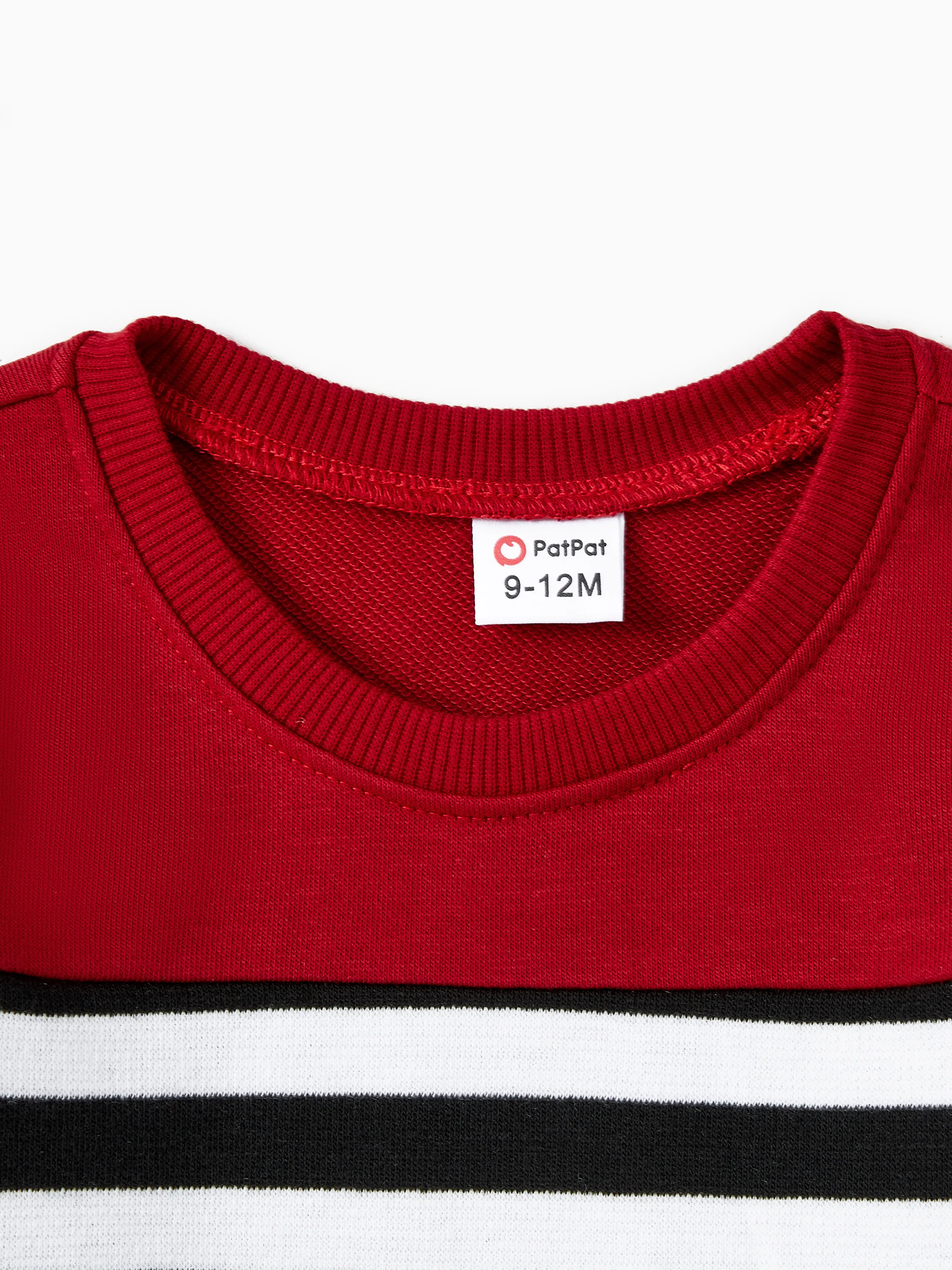 Family Matching Casual Color-block Stripes Print Long Sleeve Hooded Tops Color block - Image 14