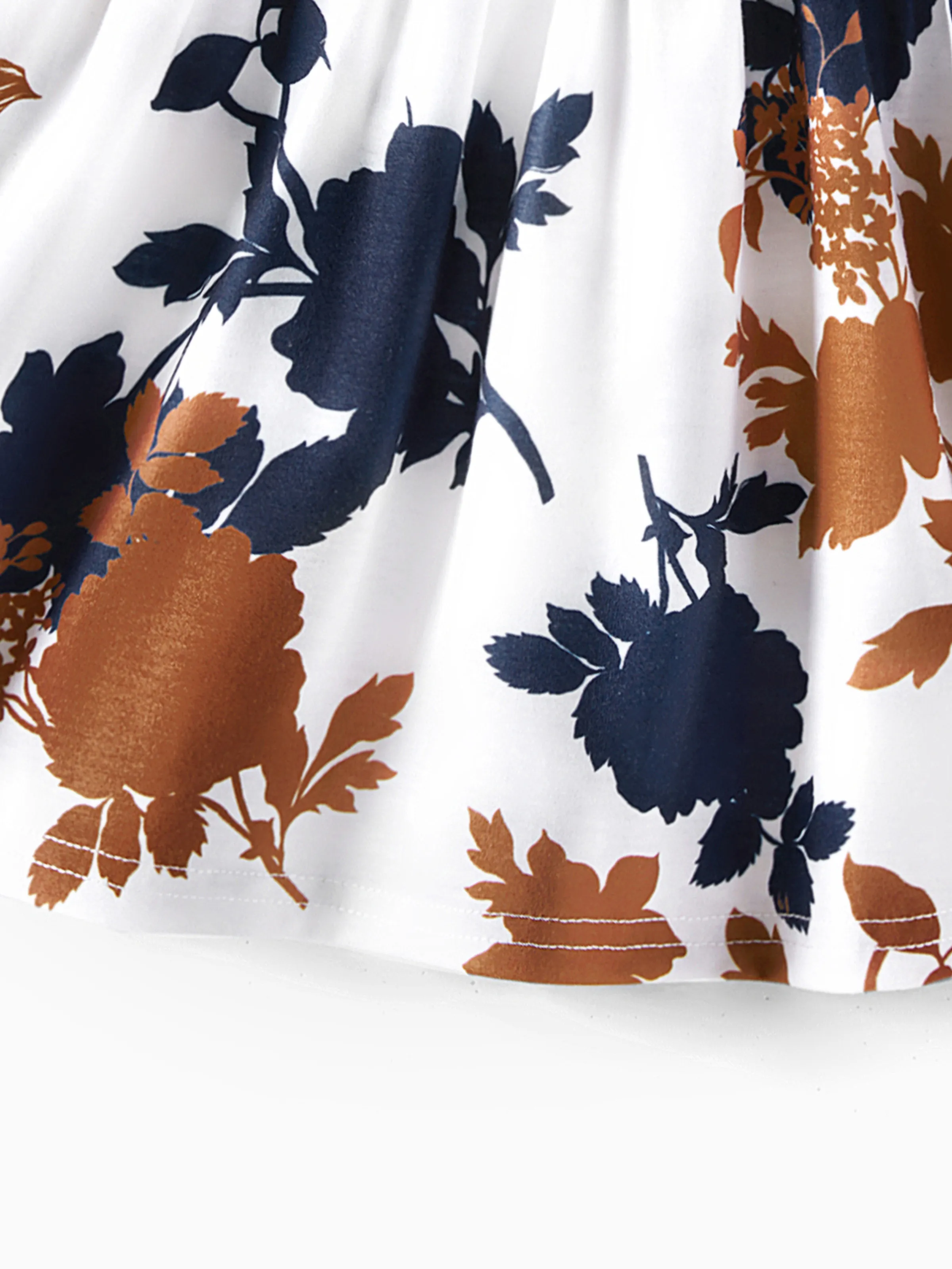 Family Matching Casual Dress or T-Shirt, Solid Color, Fabric Stitching royalblue - Image 15