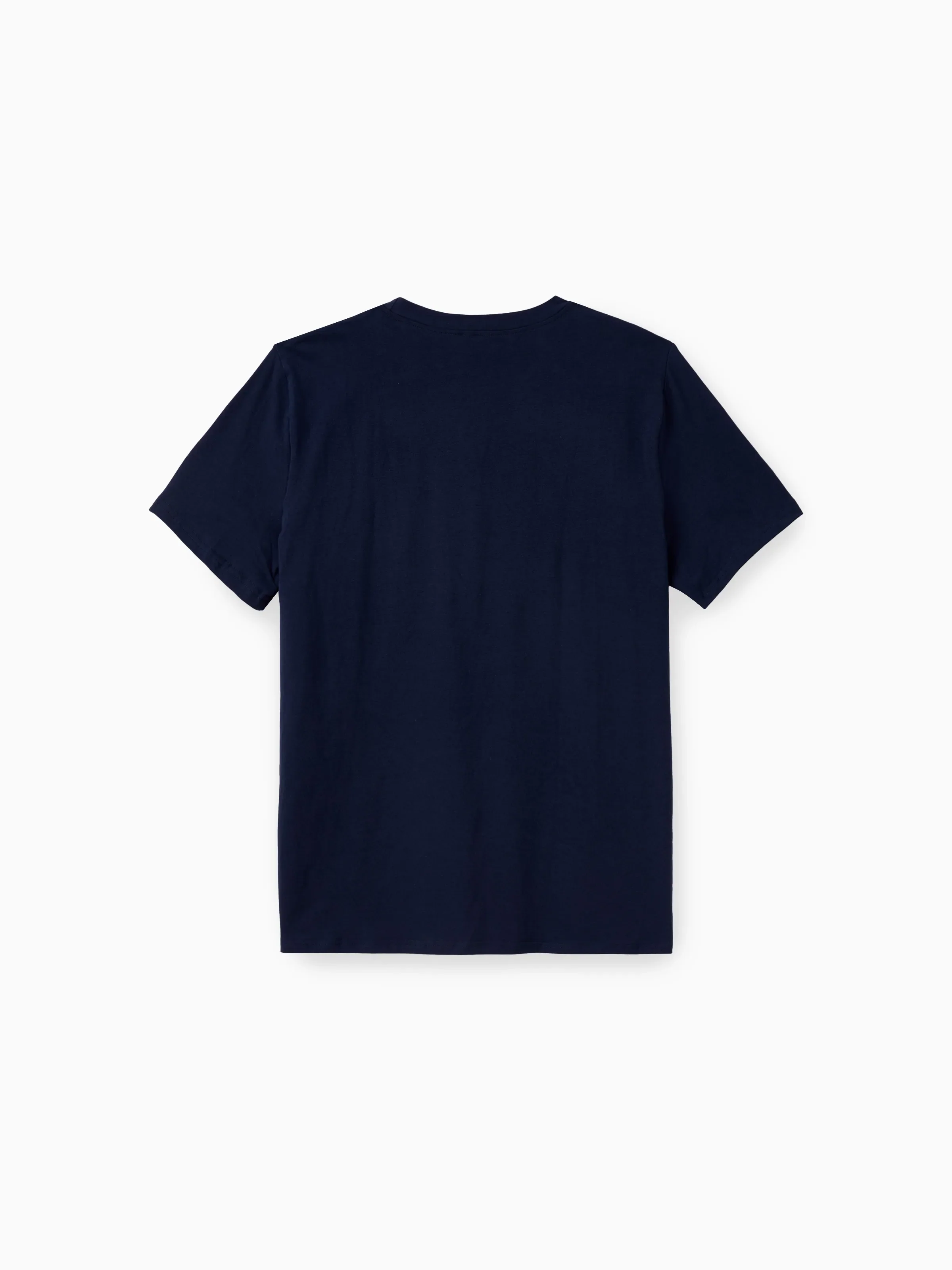 Family Matching Casual Dress or T-Shirt, Solid Color, Fabric Stitching royalblue - Image 20