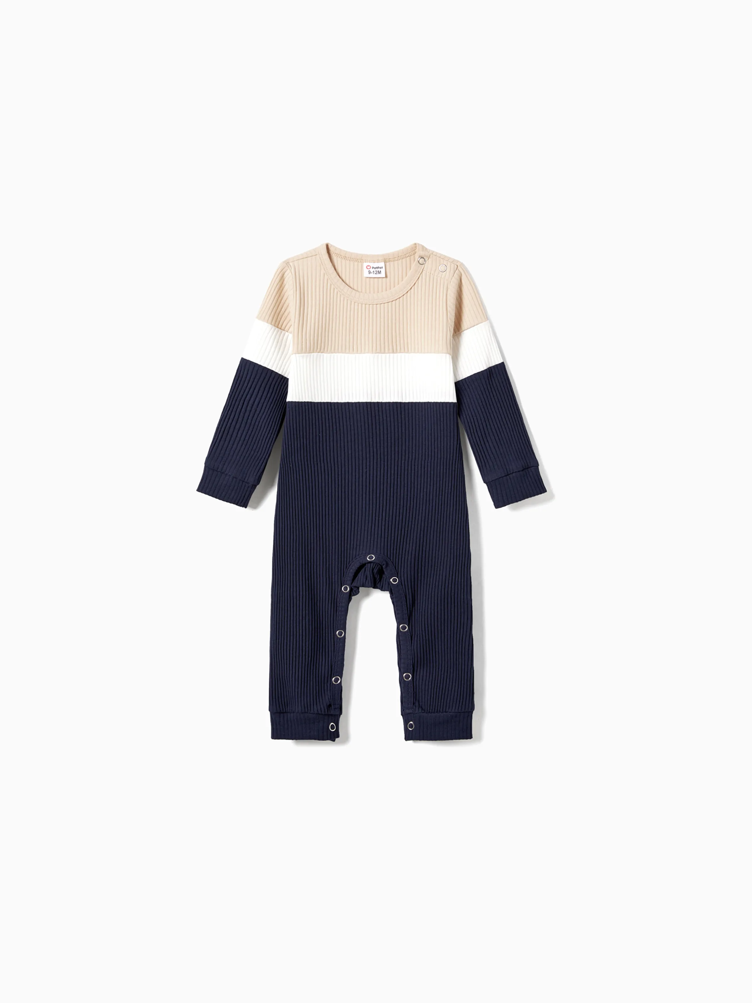 Family Matching Color-Block Knit Long-Sleeved Dresses And Tops Sets Multi-color - Image 10