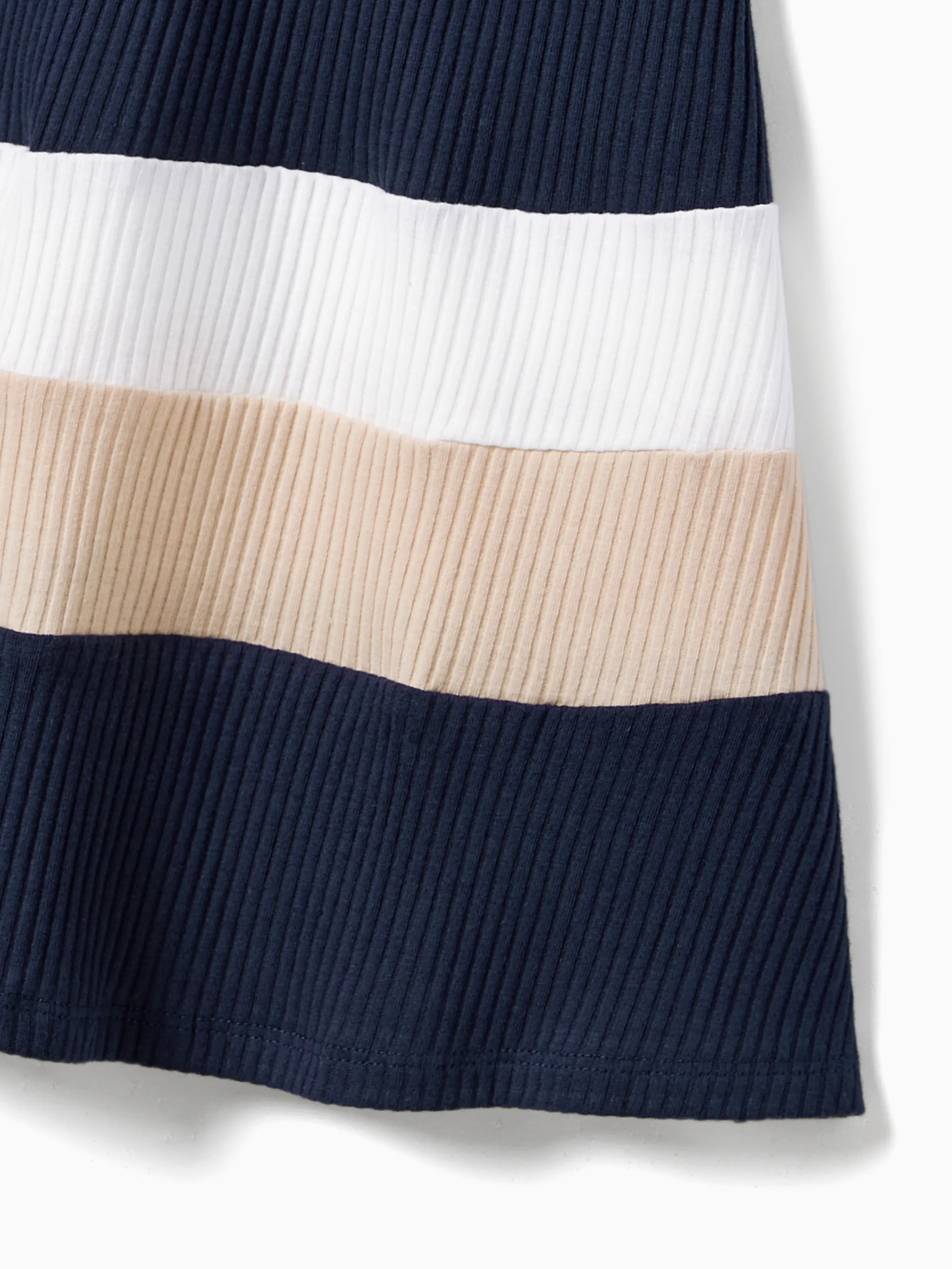 Family Matching Color-Block Knit Long-Sleeved Dresses And Tops Sets Multi-color - Image 8