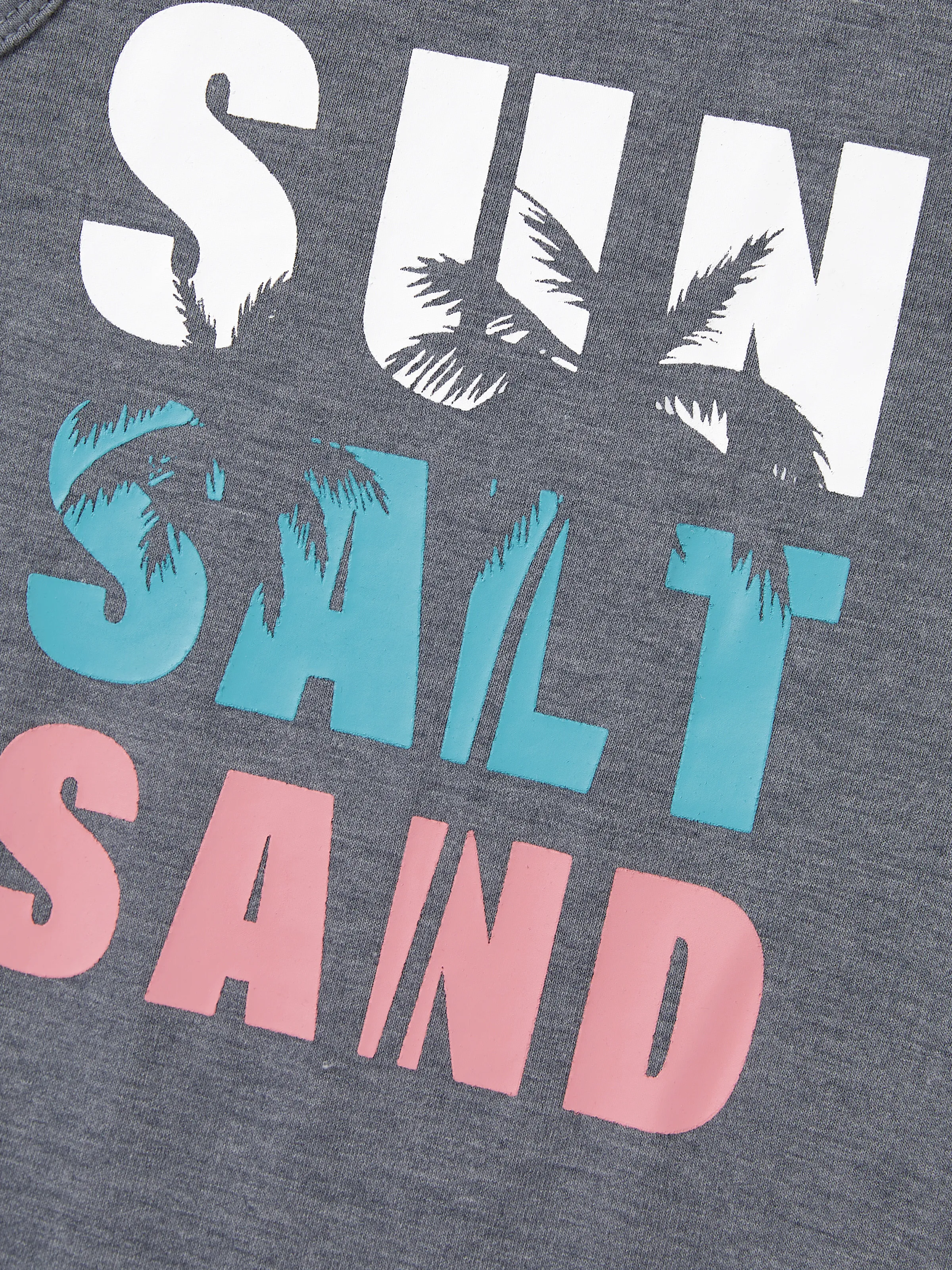 Family Matching Letter Print Sleeveless Tank Top or Tank Dress Set Grey - Image 15