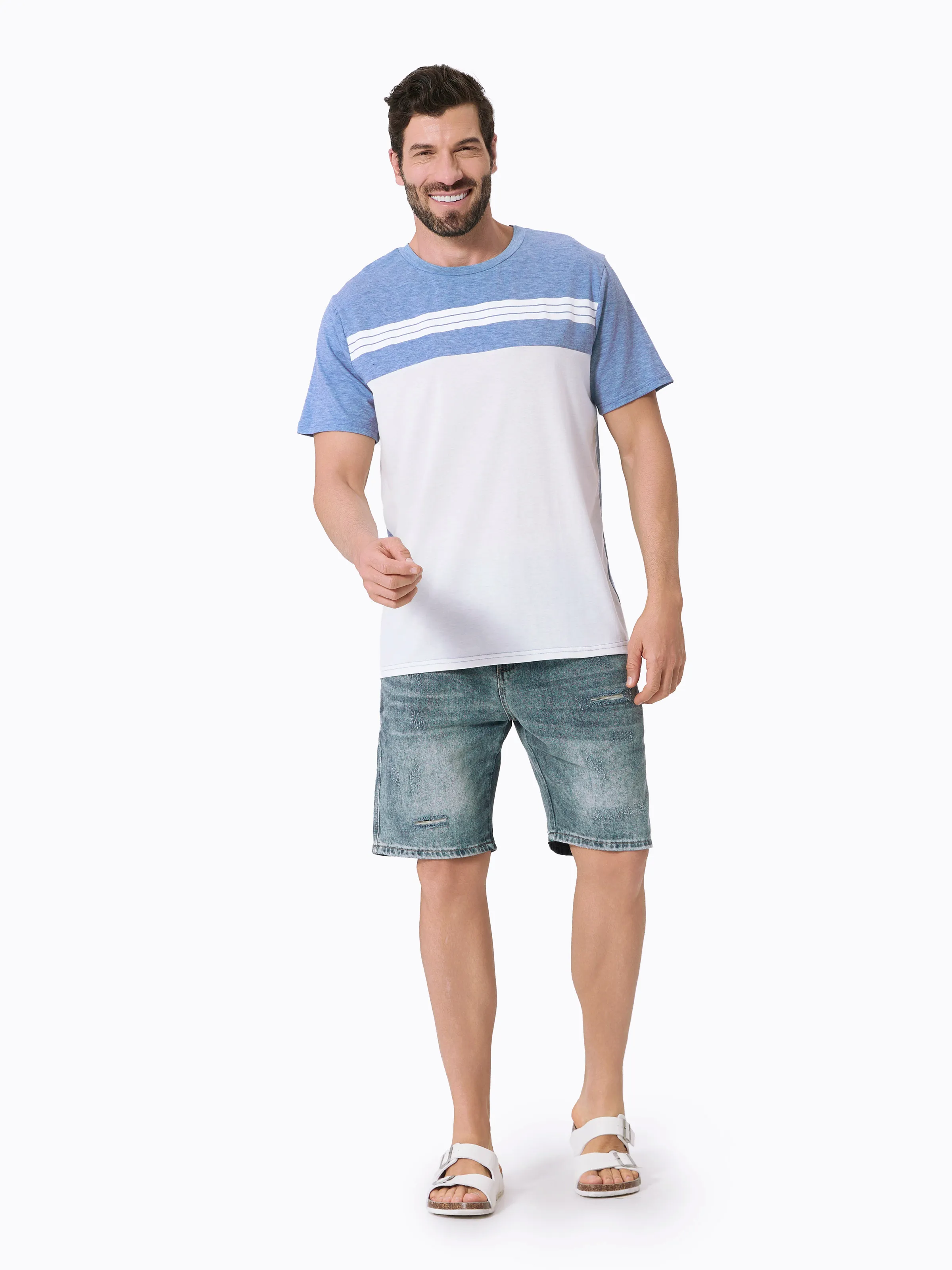 Family Matching Outfit: Floral Smocking Casual Suit BLUEWHITE - Image 22