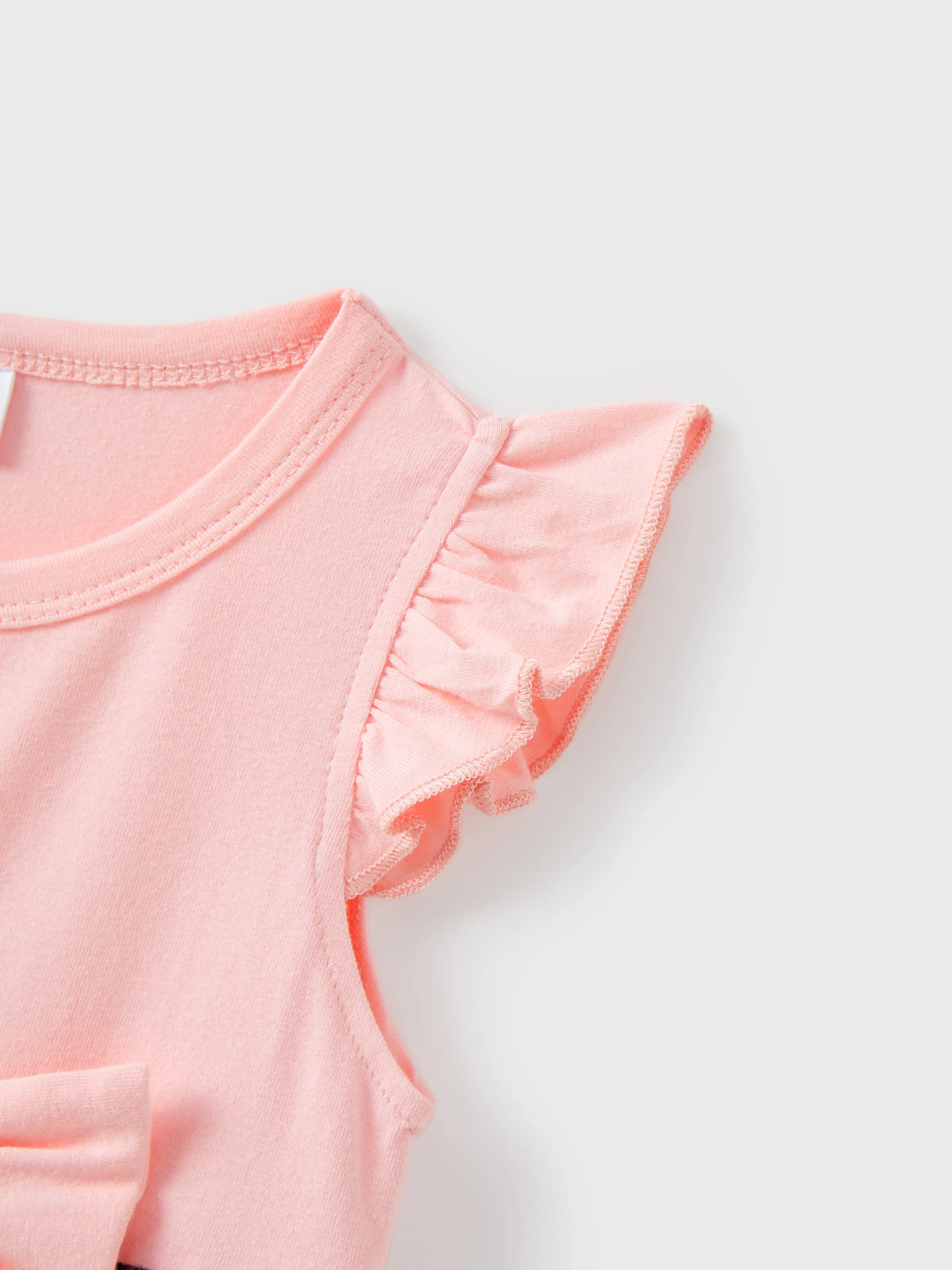 Family Matching Pink Sleeveless Splicing Floral Print Midi Dresses and Colorblock Short-sleeve Polo Shirts Sets Pink - Image 15