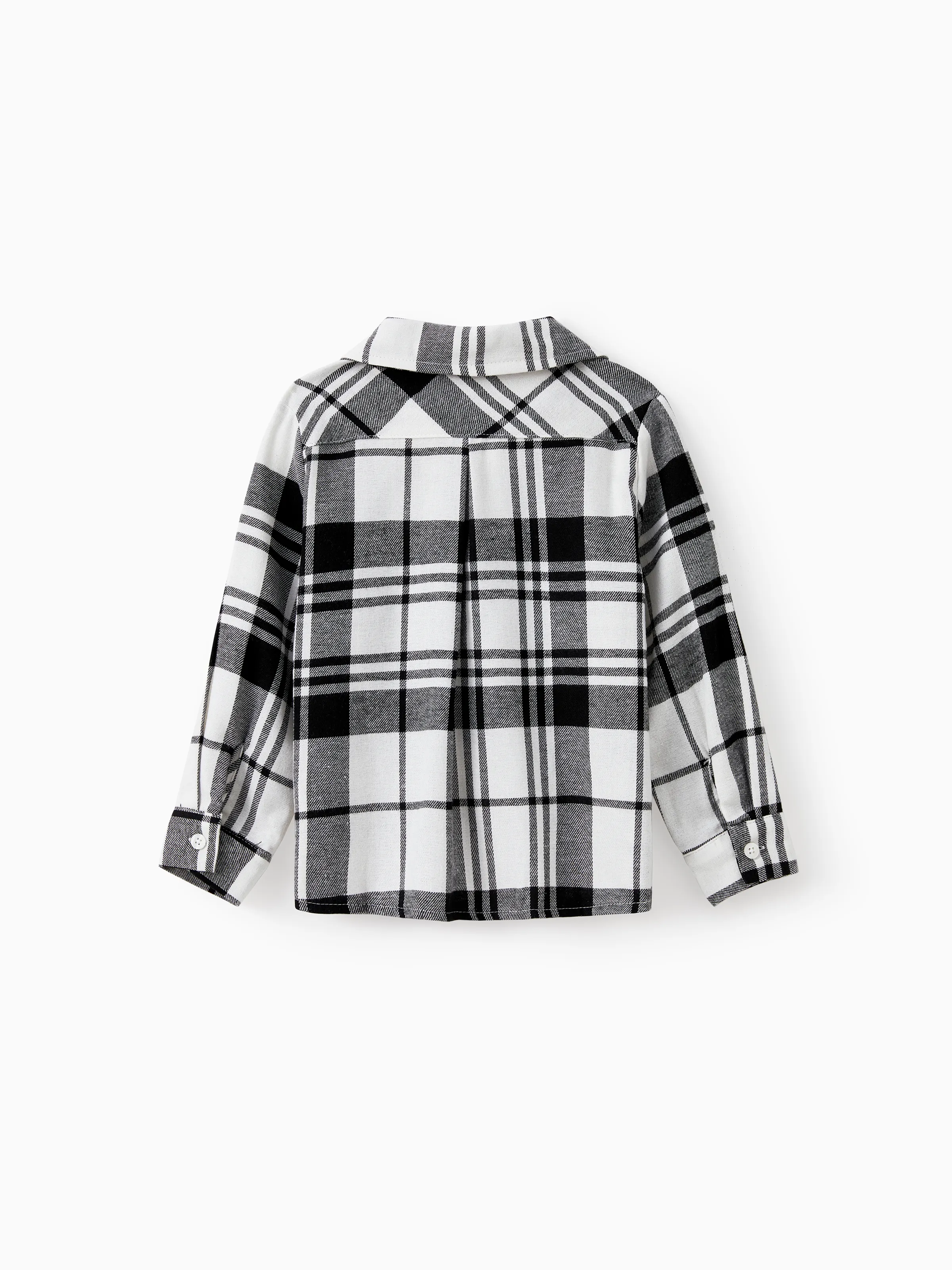 Family Matching Sets Black Plaid Shirt or Elegant Off-Shoulder Cross Front Tulle Mesh Dress Black - Image 18