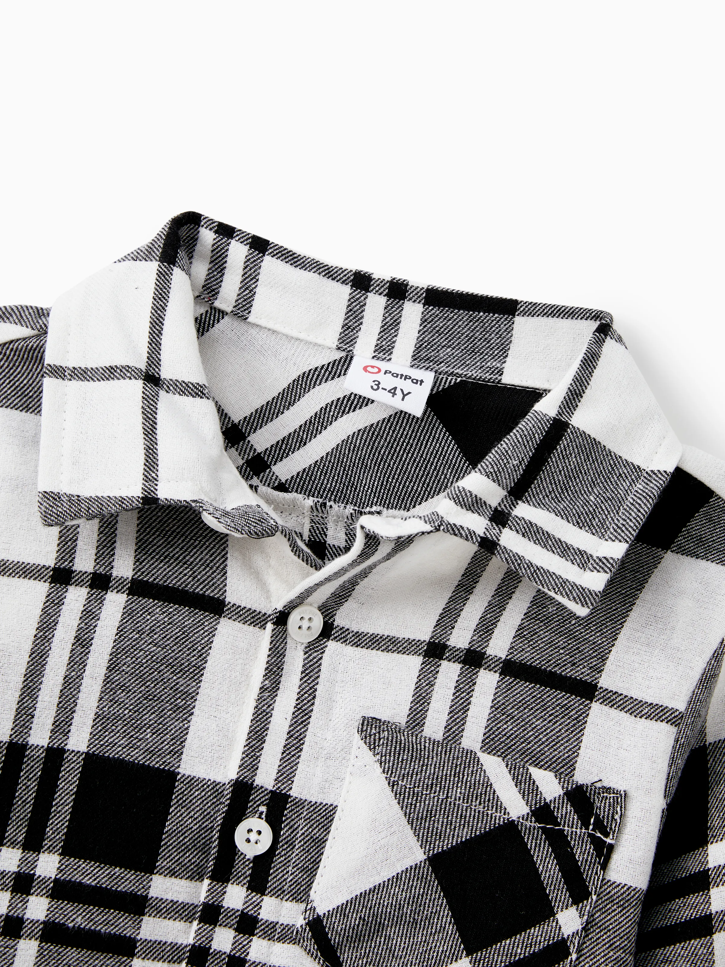 Family Matching Sets Black Plaid Shirt or Elegant Off-Shoulder Cross Front Tulle Mesh Dress Black - Image 19