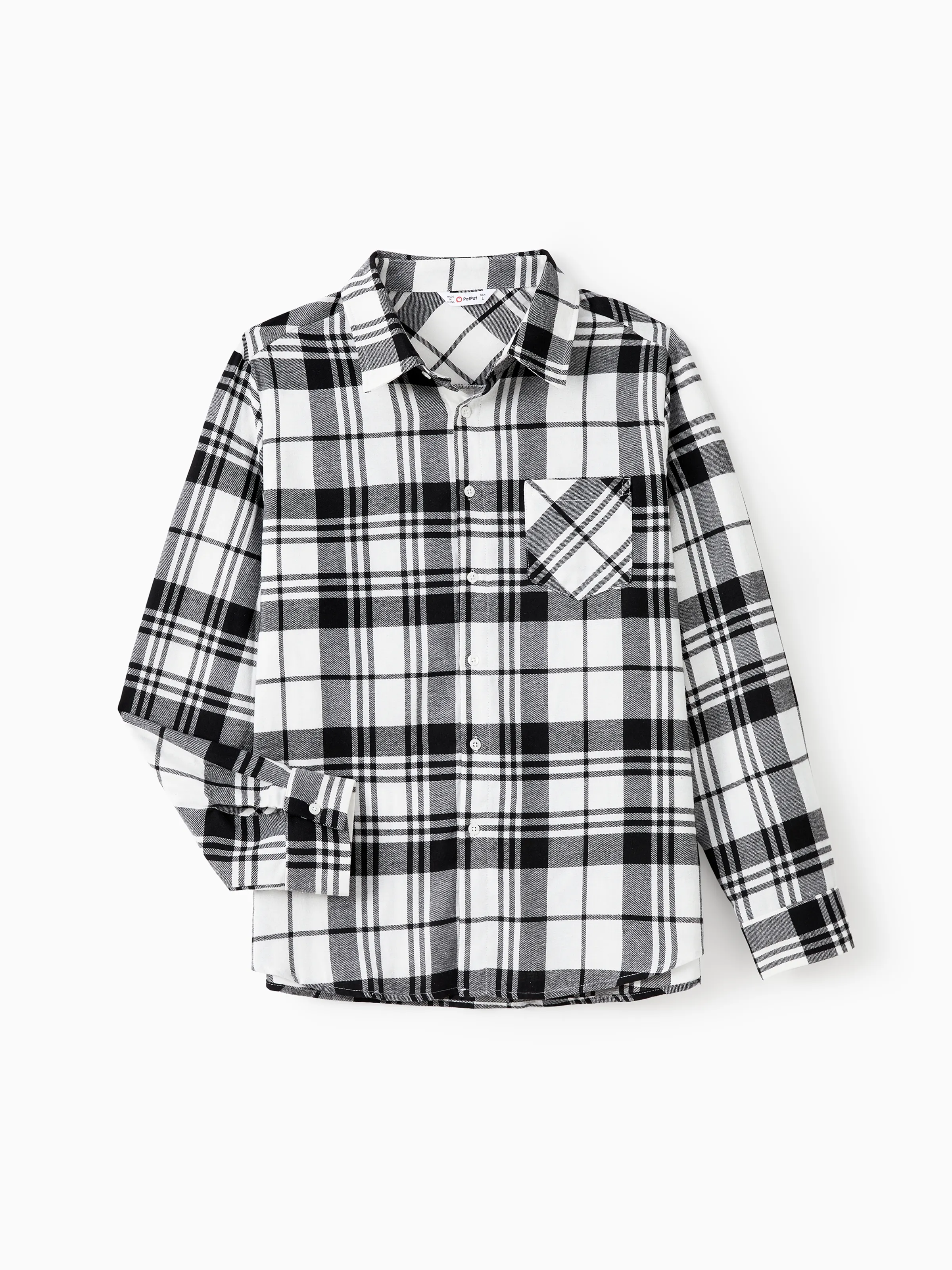 Family Matching Sets Black Plaid Shirt or Elegant Off-Shoulder Cross Front Tulle Mesh Dress Black - Image 22