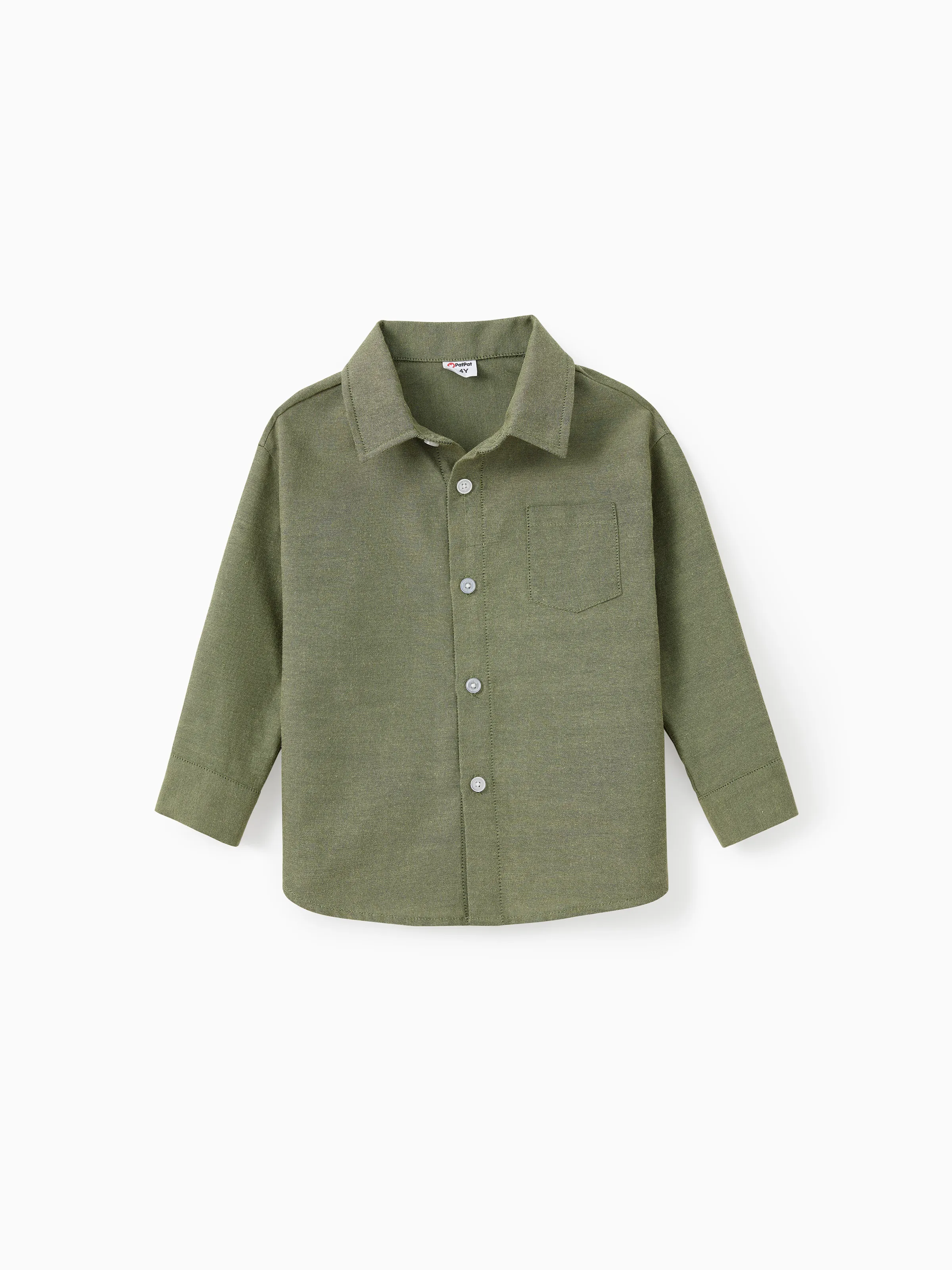 Family Matching Sets Green Long Sleeves Shirt or Ribbed Off-Shoulder Embroidered Tulle Dress Green - Image 17