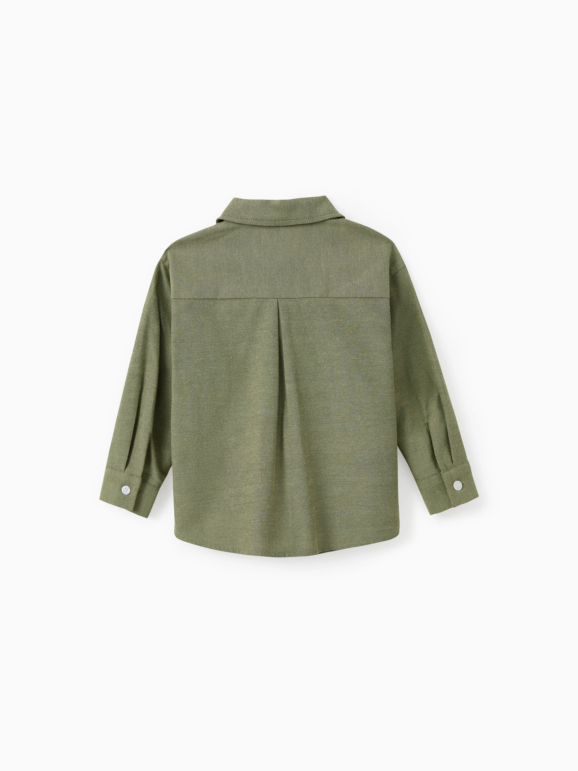 Family Matching Sets Green Long Sleeves Shirt or Ribbed Off-Shoulder Embroidered Tulle Dress Green - Image 19