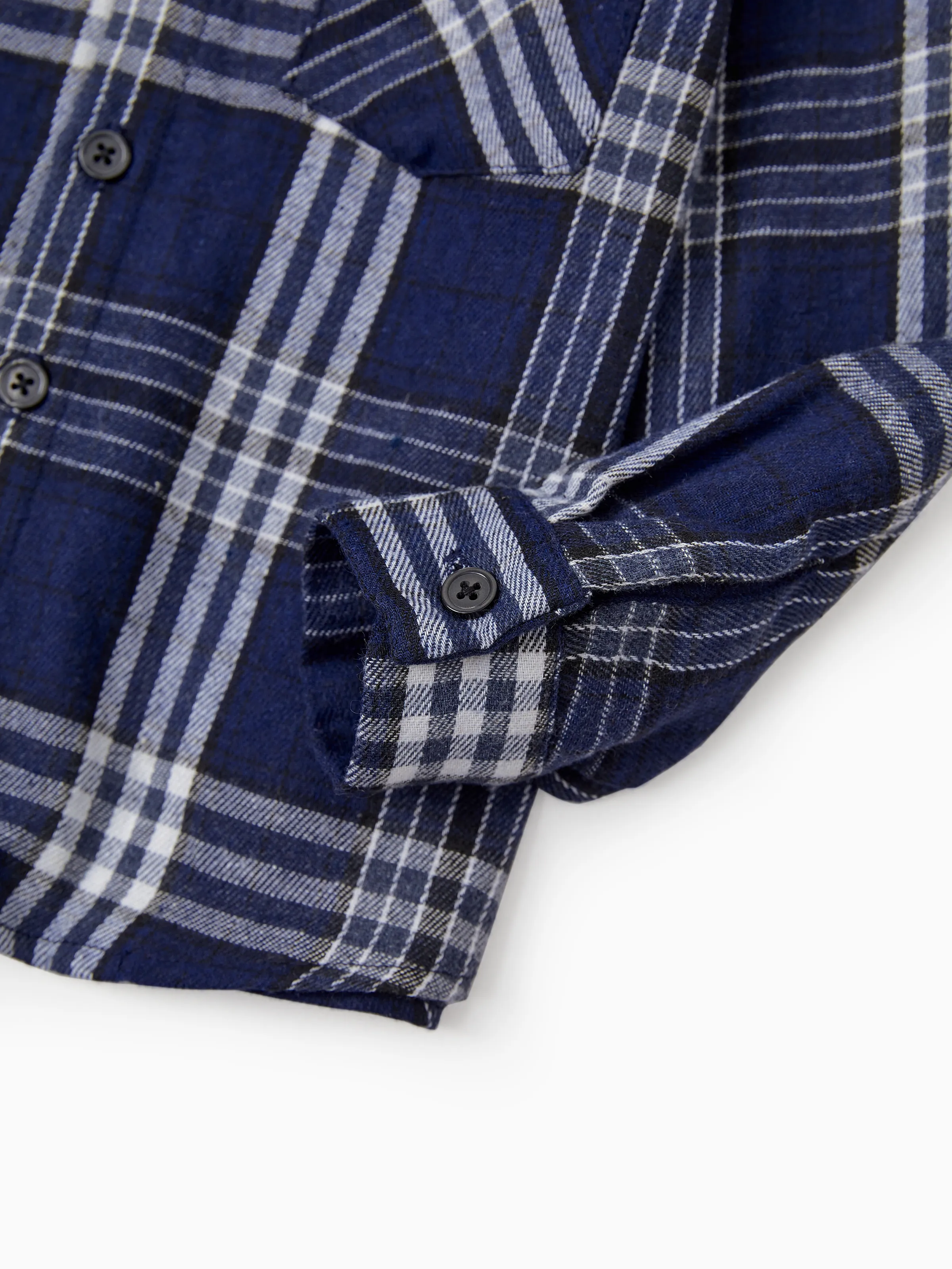 Family Matching Sets Plaid Long Sleeves Shirt or Elegant Shirred Bodice Puff Sleeves Tulle Mesh Dress royalblue - Image 21