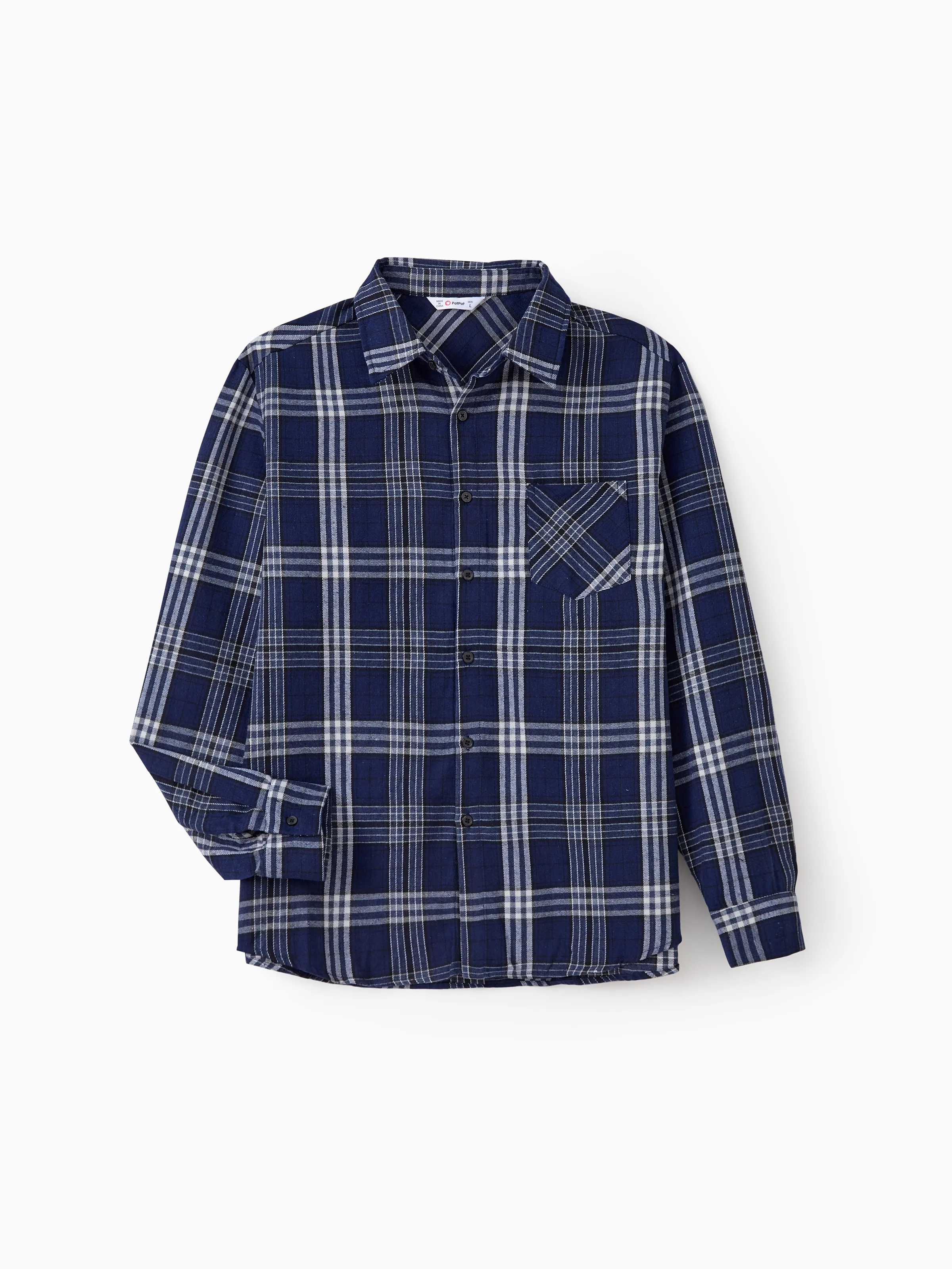 Family Matching Sets Plaid Long Sleeves Shirt or Elegant Shirred Bodice Puff Sleeves Tulle Mesh Dress royalblue - Image 22