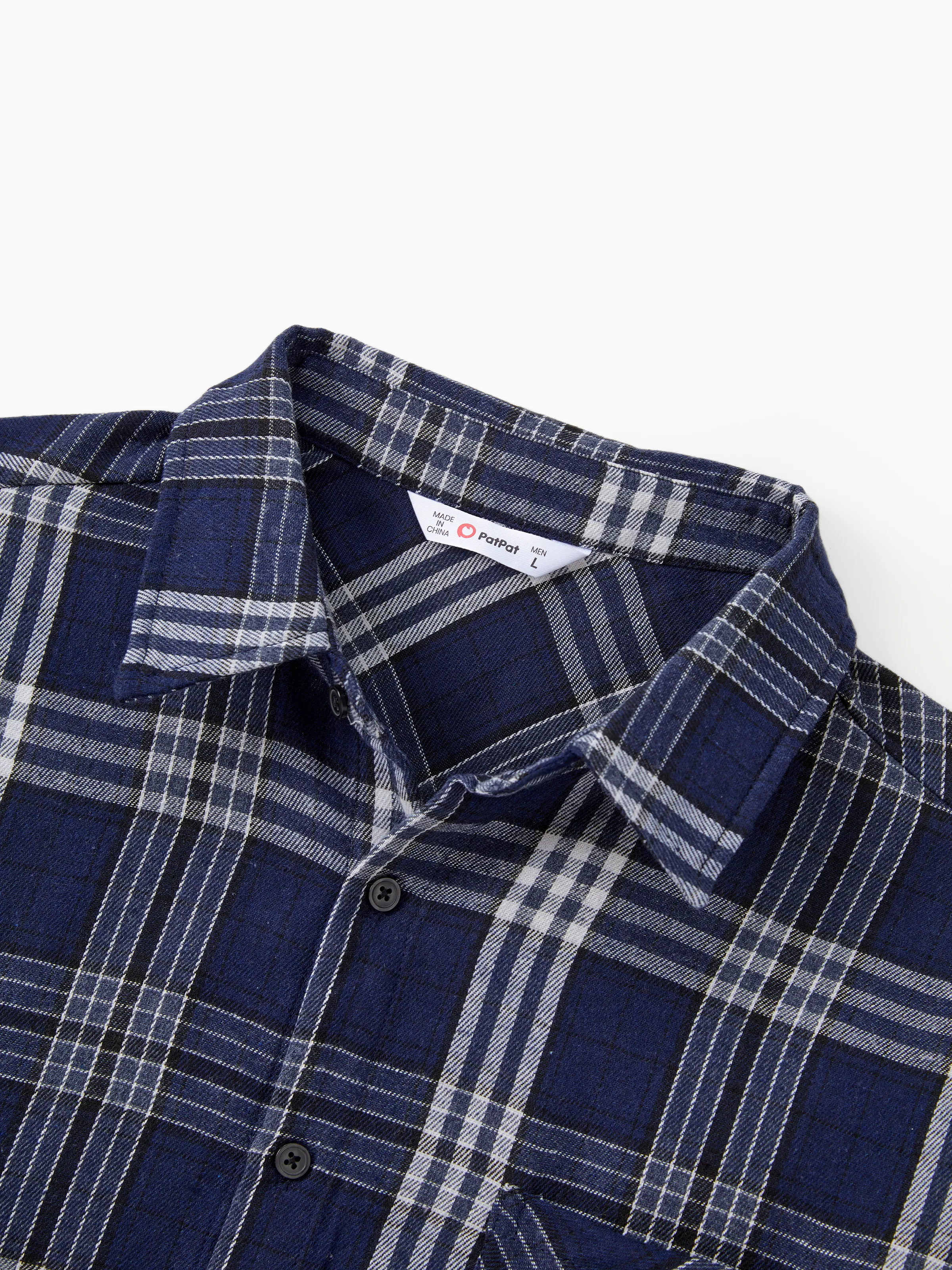 Family Matching Sets Plaid Long Sleeves Shirt or Elegant Shirred Bodice Puff Sleeves Tulle Mesh Dress royalblue - Image 24