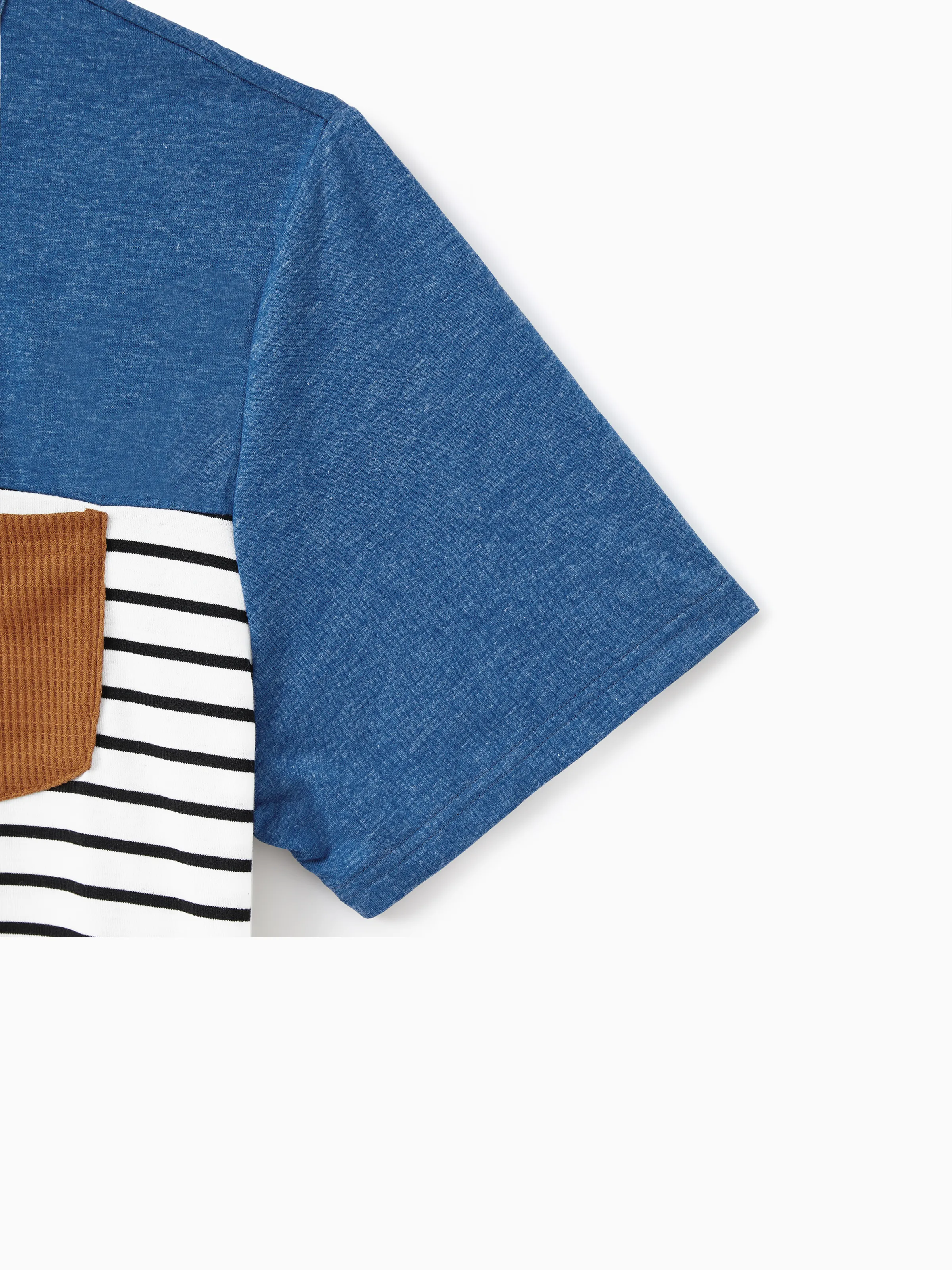 Family Matching Soft Casual Outfit with Below Knee Dresses, Front Buttons, Belted Design Blue - Image 26