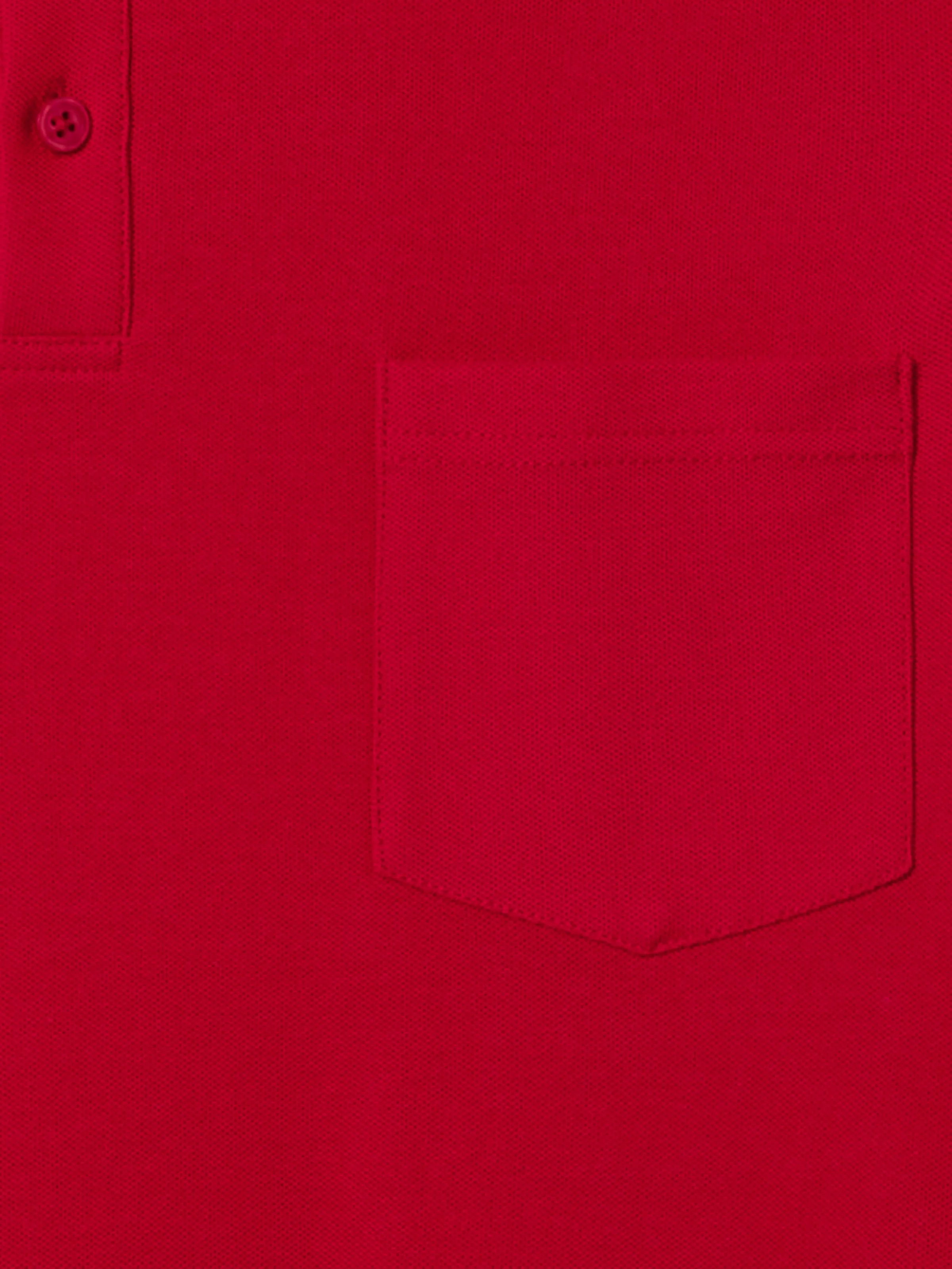 Family Matching Solid Color Short-sleeve Laper-collar Tops and Mermaid/Mesh Dresses Sets Red - Image 22