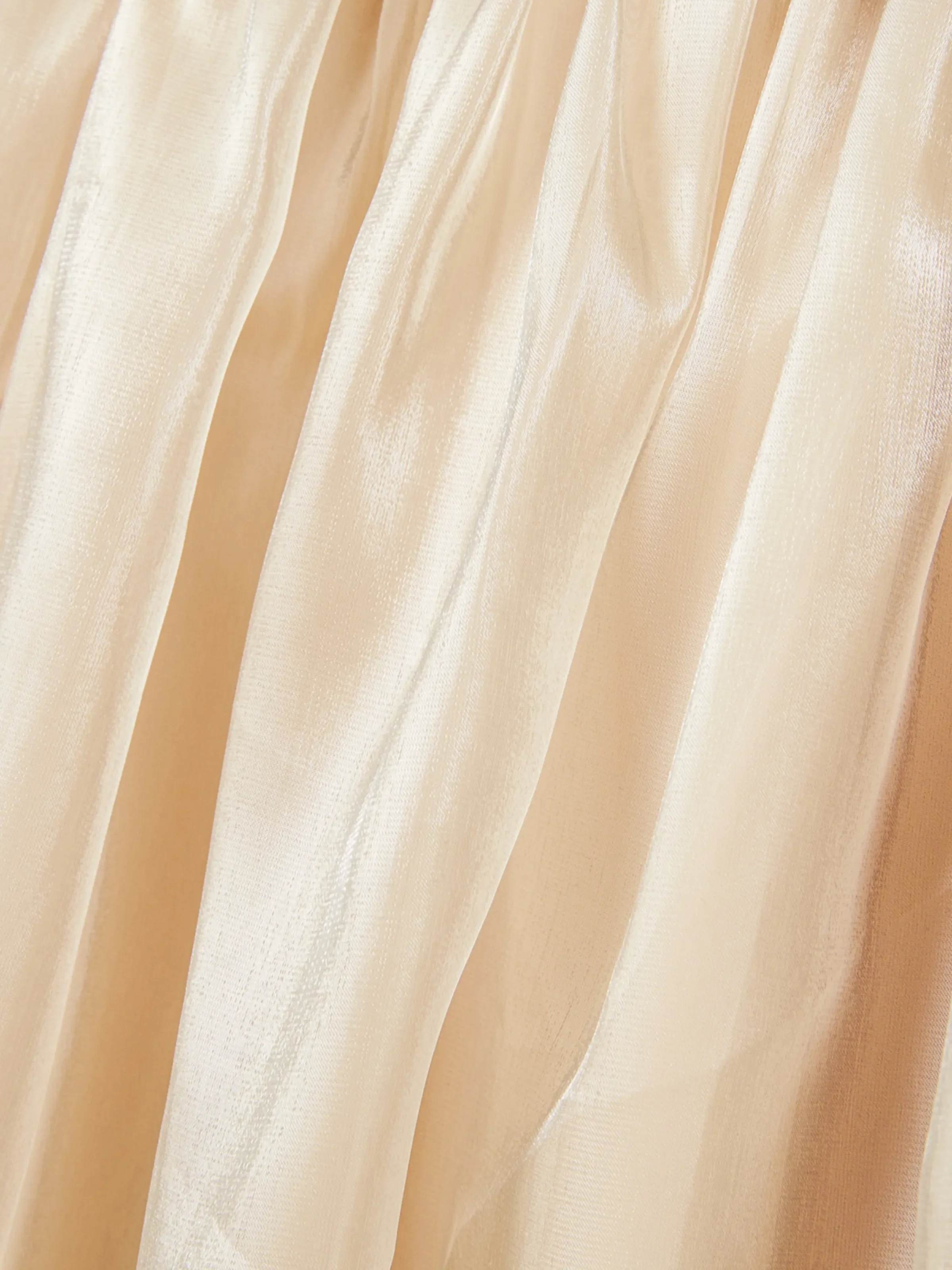 Family Matching Solid Color Short-sleeve Laper-collar Tops and Mermaid/Mesh Dresses Sets Red - Image 9